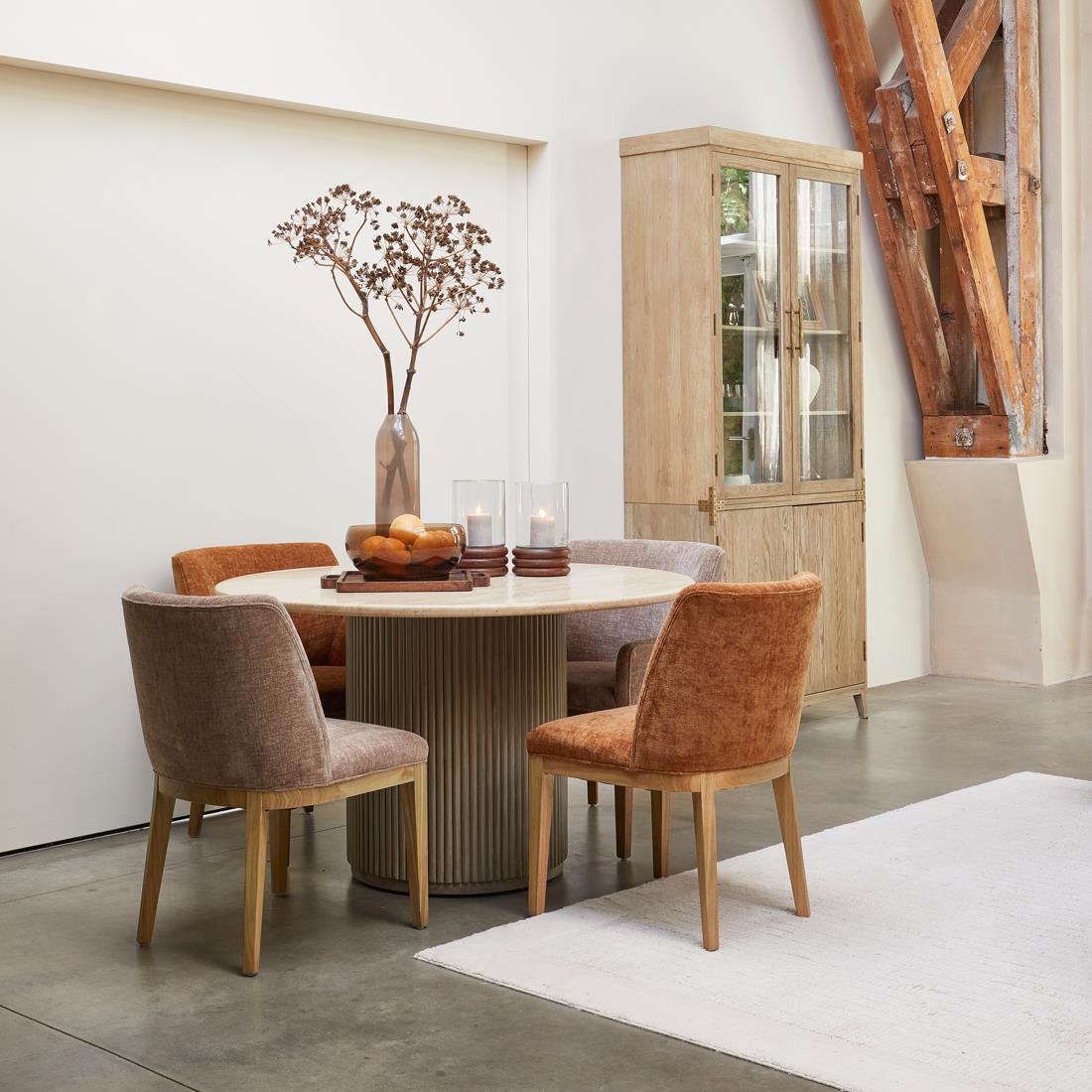 Riviera Maison Windlicht groot Naturel - Bangli - Mangohout, Glas
