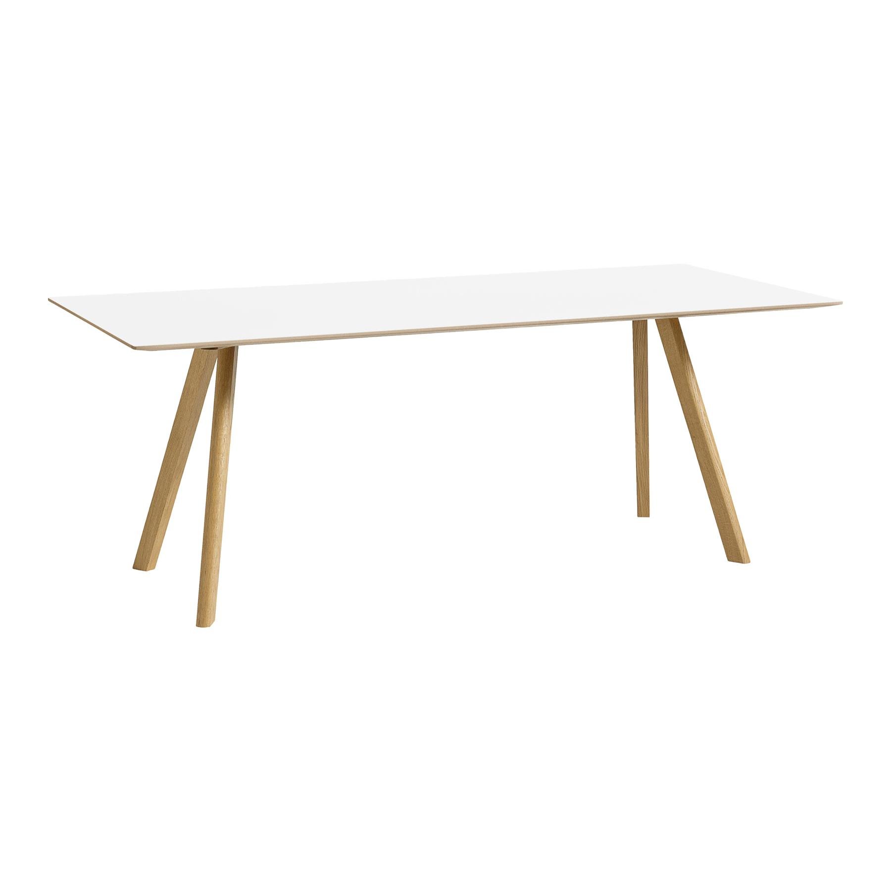 HAY CPH30 2.0 Eettafel - Eikenhout frame Wit laminate 