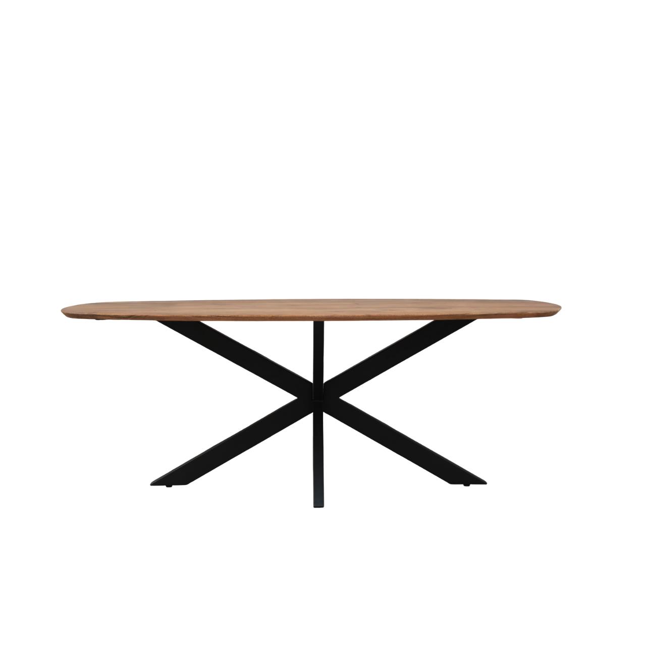 Old Inn - Eetkamertafel Mango Deens ovaal 200x100 cm met Spinpoot