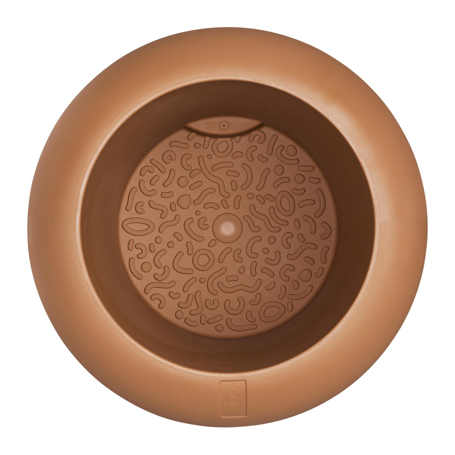 Elho Amber Roll Low 43 - Karamel - Ø 43 x H 40 cm - Binnen en Buiten - 100% gerecycled