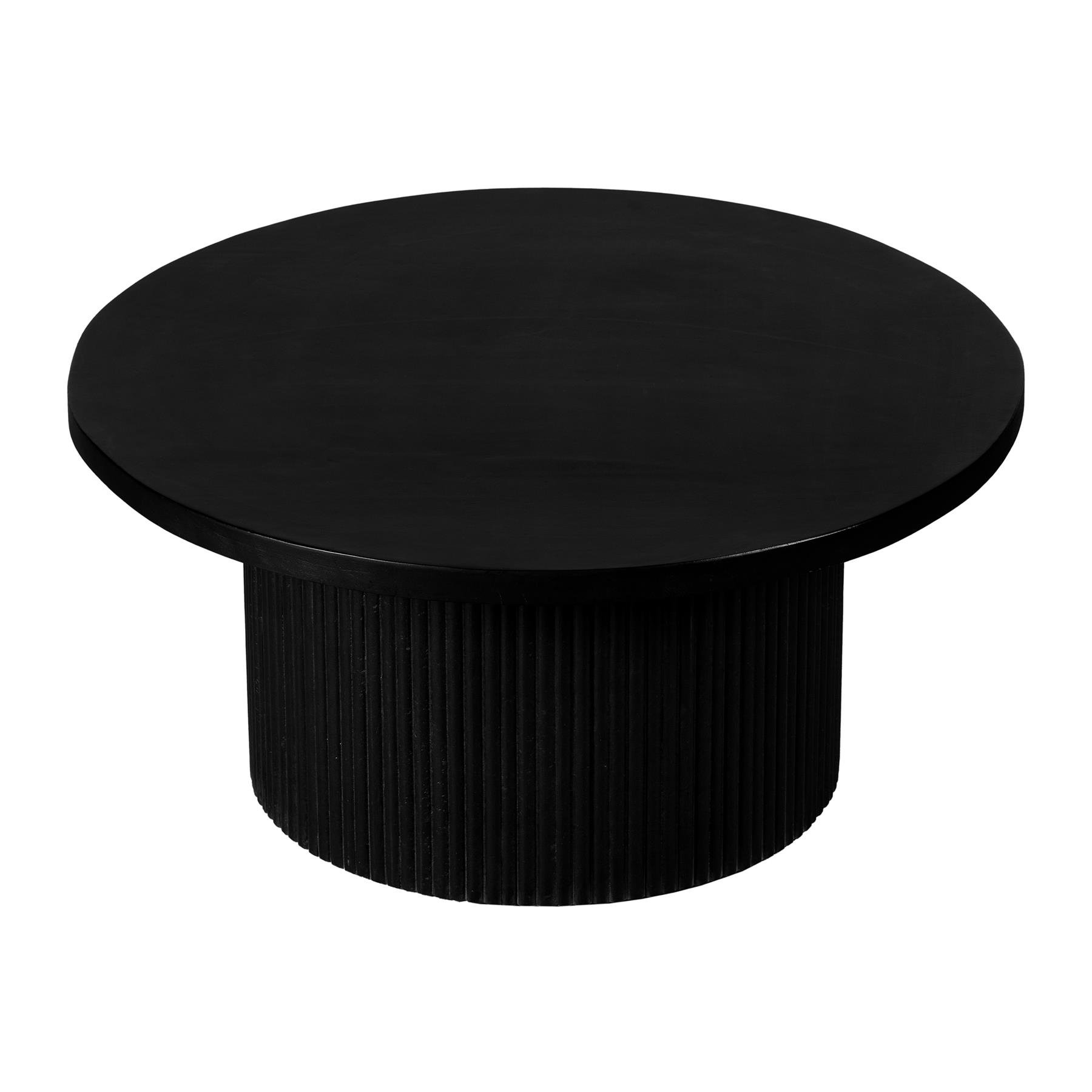 Lewis & Loft Salontafel Laila - FSC® Mangohout - Rond ⌀70 - Zwart