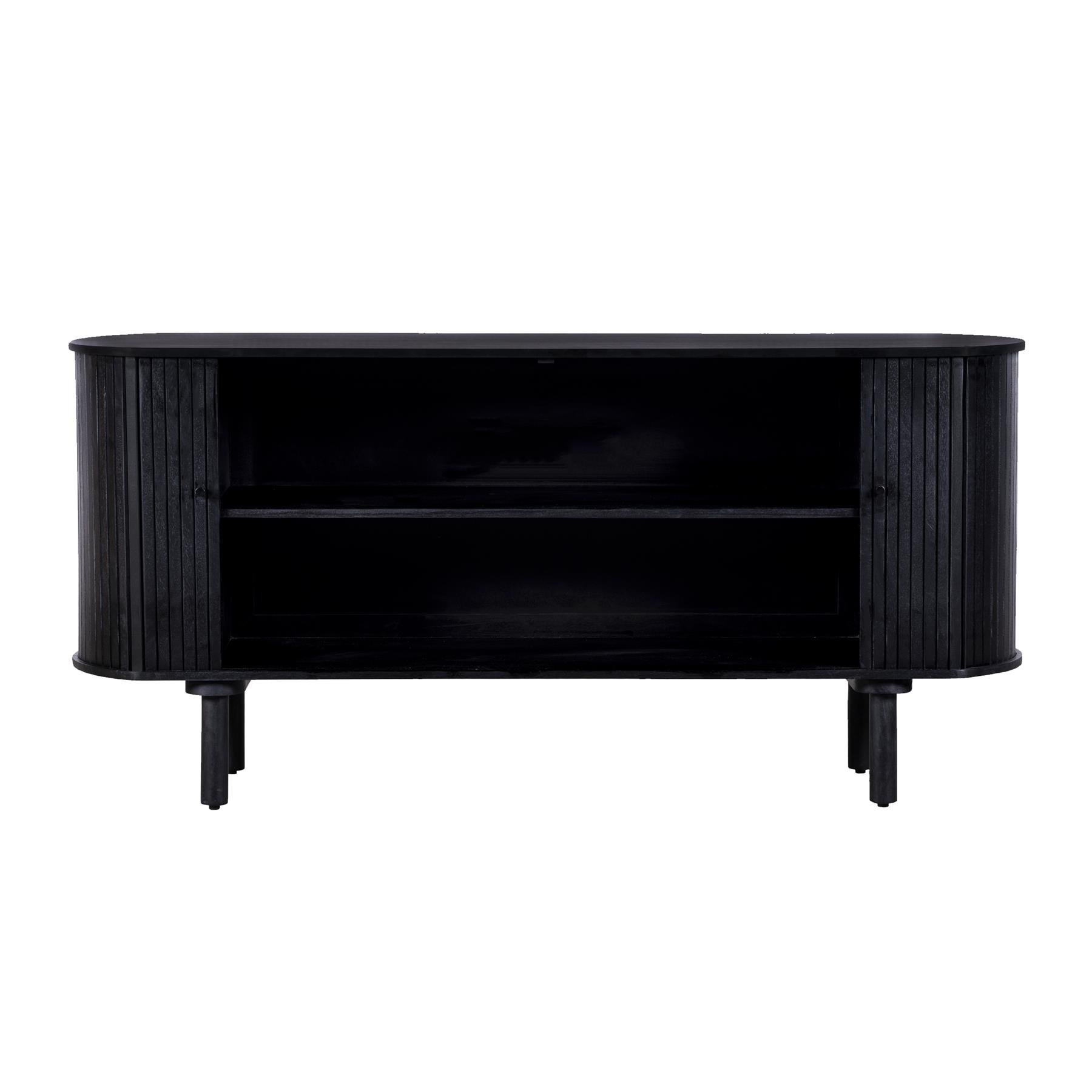 Lewis & Loft Dressoir Livia - FSC® mangohout - 160 cm - Zwart