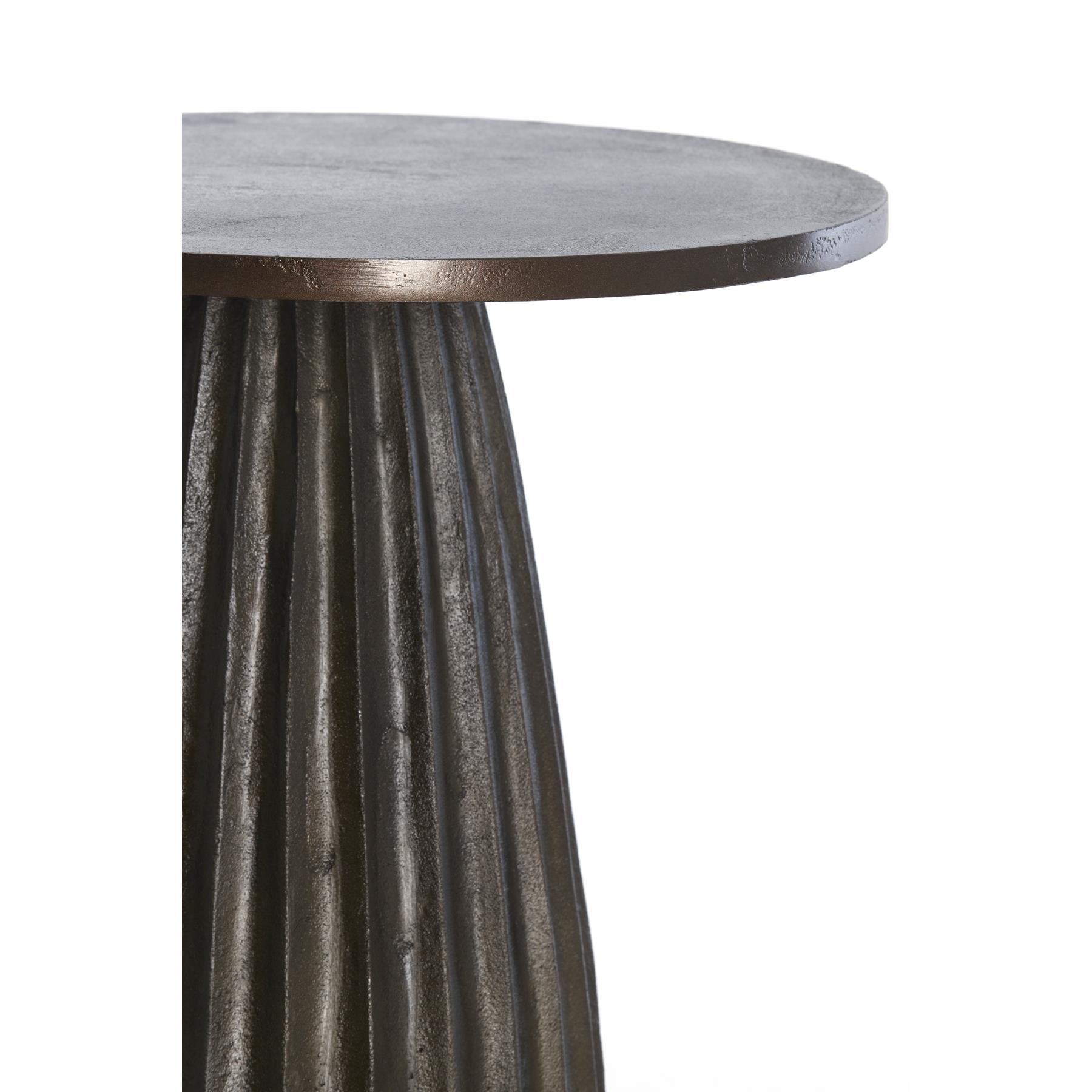Light&living Bijzettafel Ø45x56 cm VEGLIA mat donker bruin