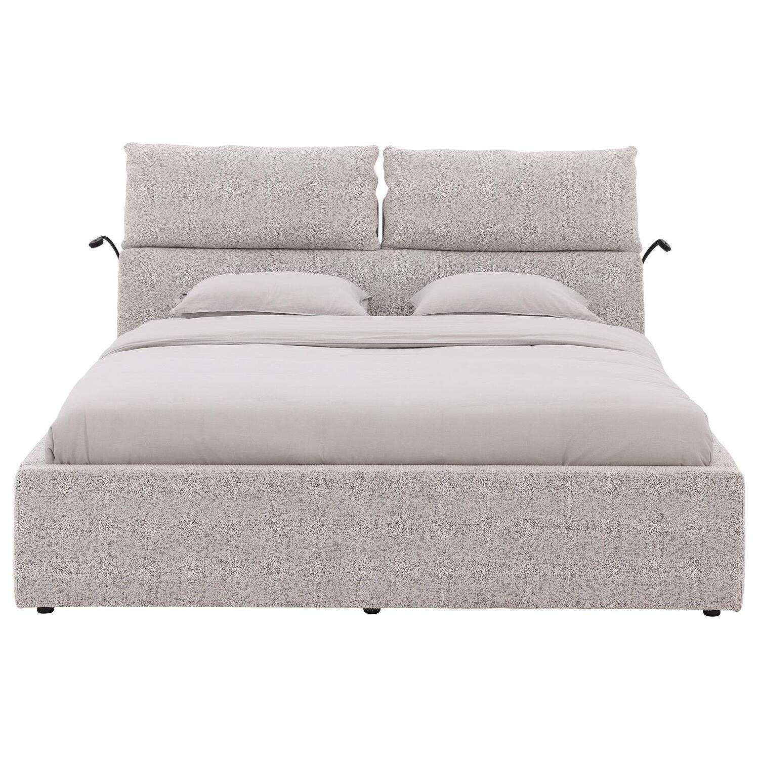 Goossens Bedframe Misty Storage - 140 x 210 - Stof gemeleerd grof