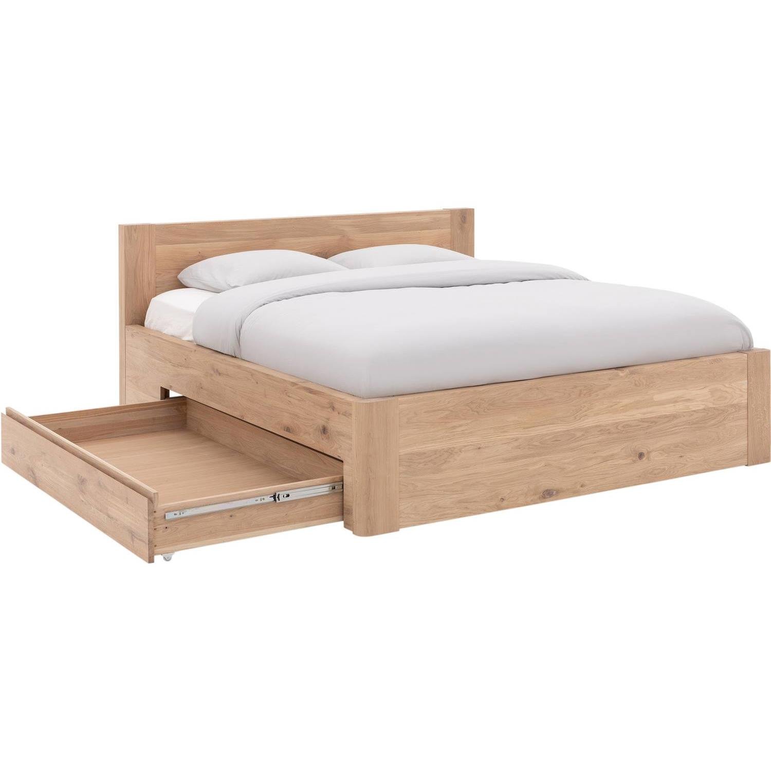 Goossens Bedframe Bibi - 180 x 200 - Eiken wit geolied - Hout