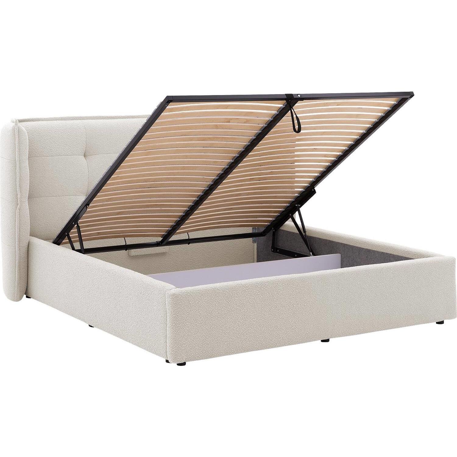Goossens Gestoffeerd Bedframe Canon - 180 x 200 - Stof boucle