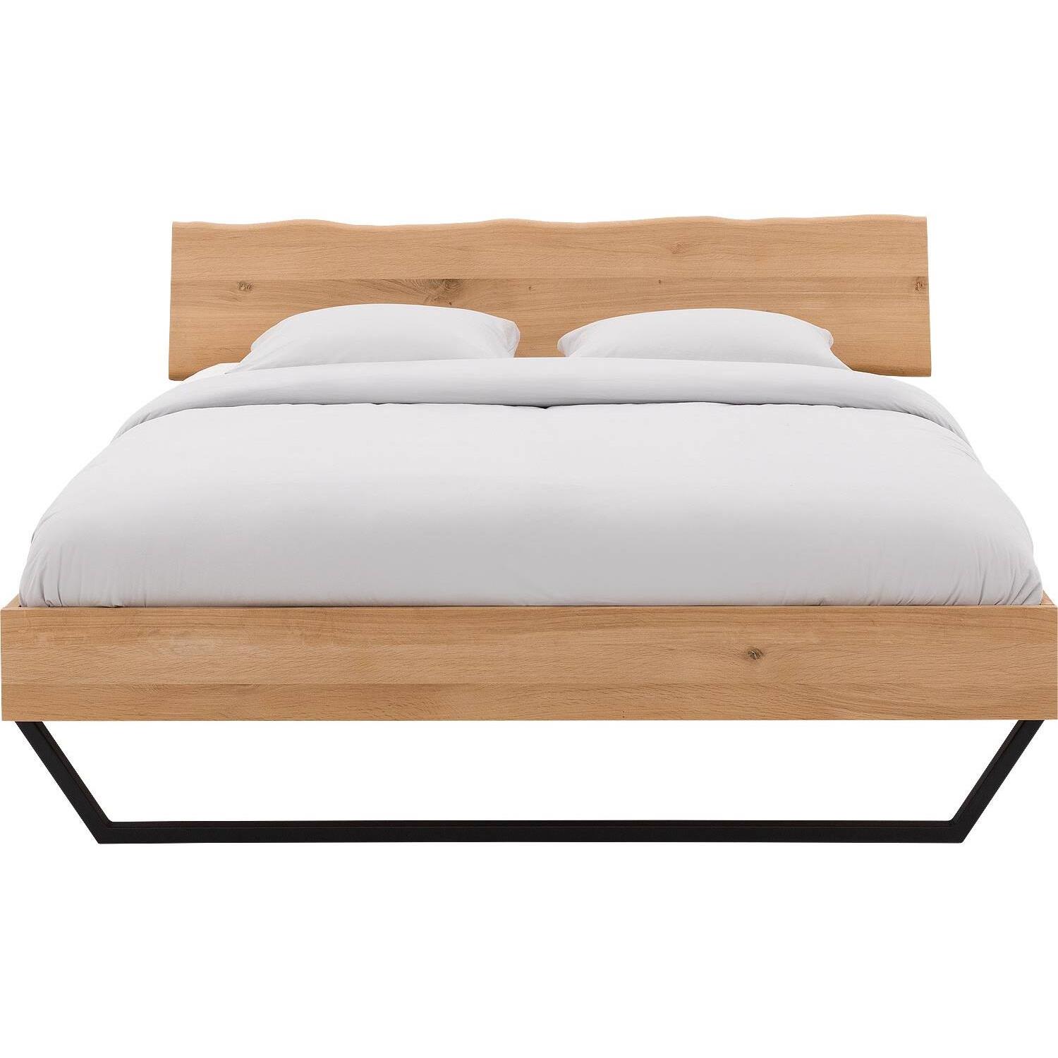 Goossens Bedframe Slade, Bedframe 140 x 210 cm hoofdbord organisch