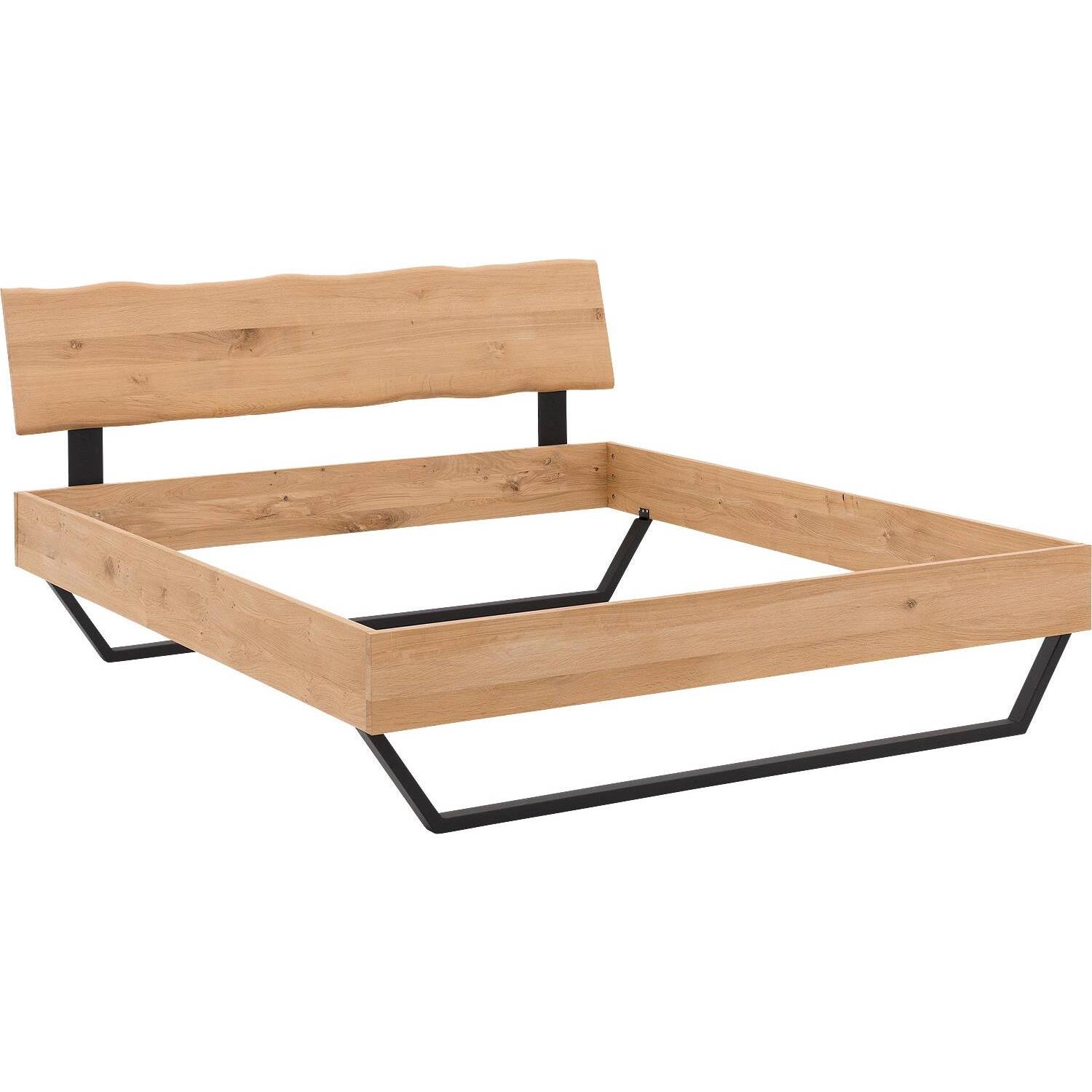 Goossens Bedframe Slade, Bedframe 140 x 210 cm hoofdbord organisch
