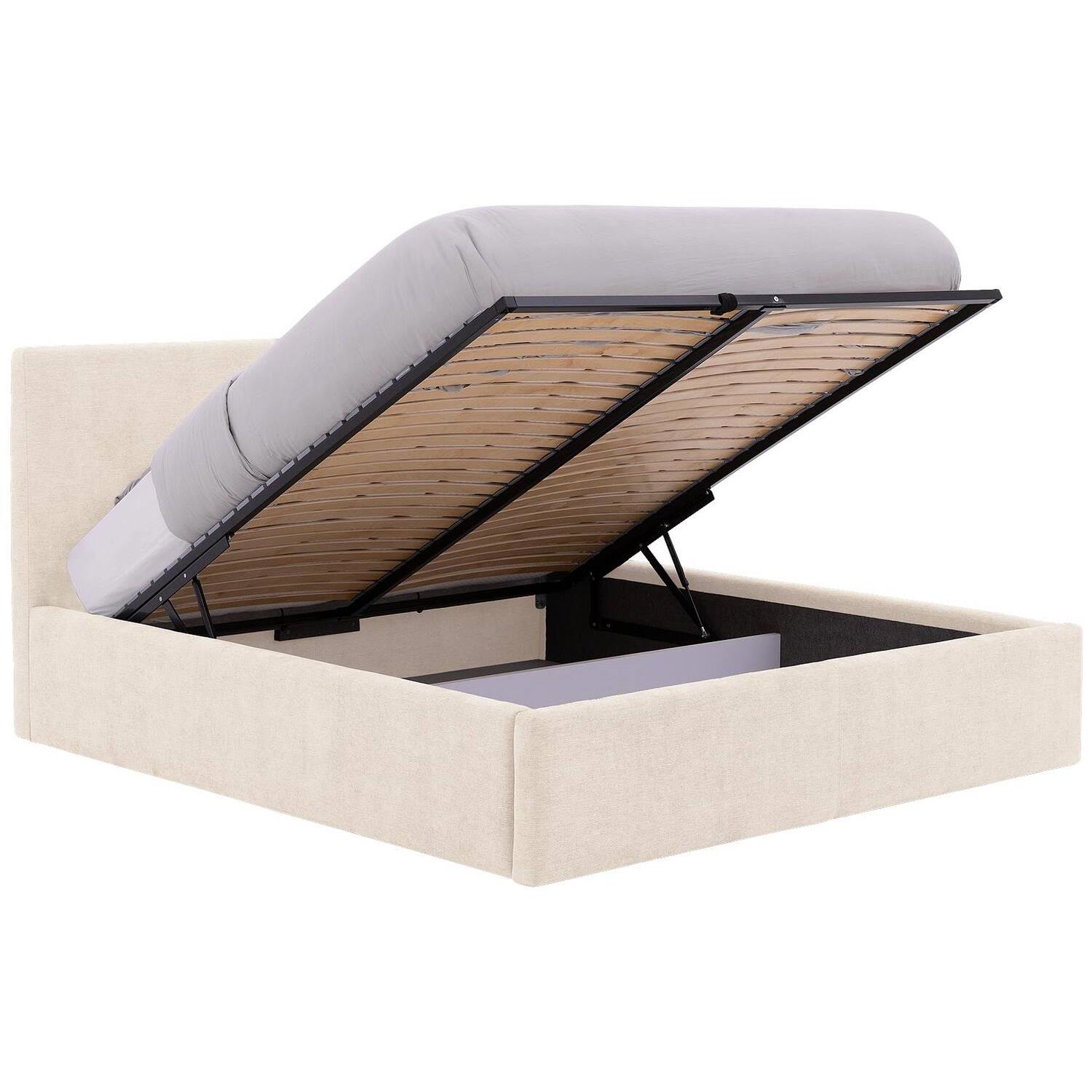 Goossens Bedframe Mysen Storage - 140 x 200 - Stof fijn geweven