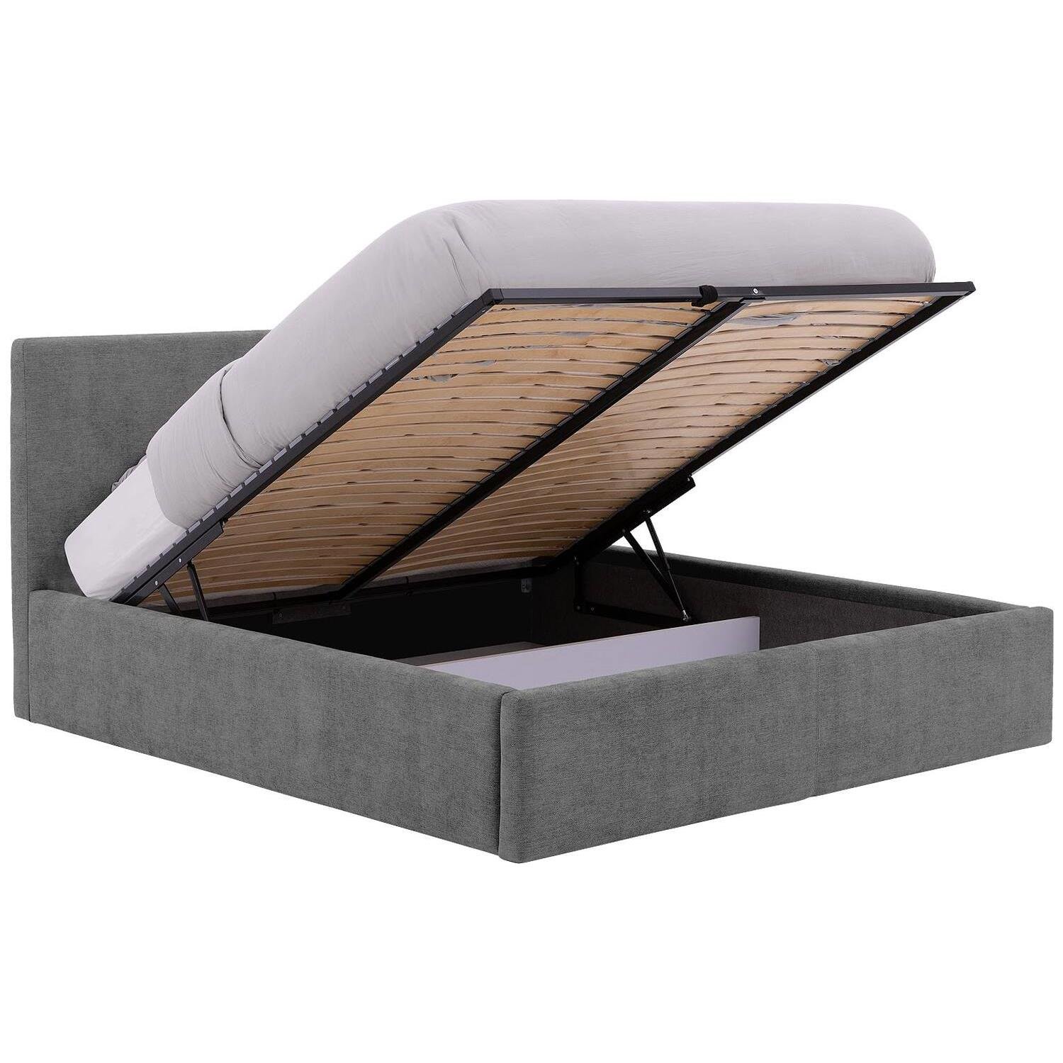 Goossens Bedframe Mysen Storage - 140 x 200 - Stof fijn geweven