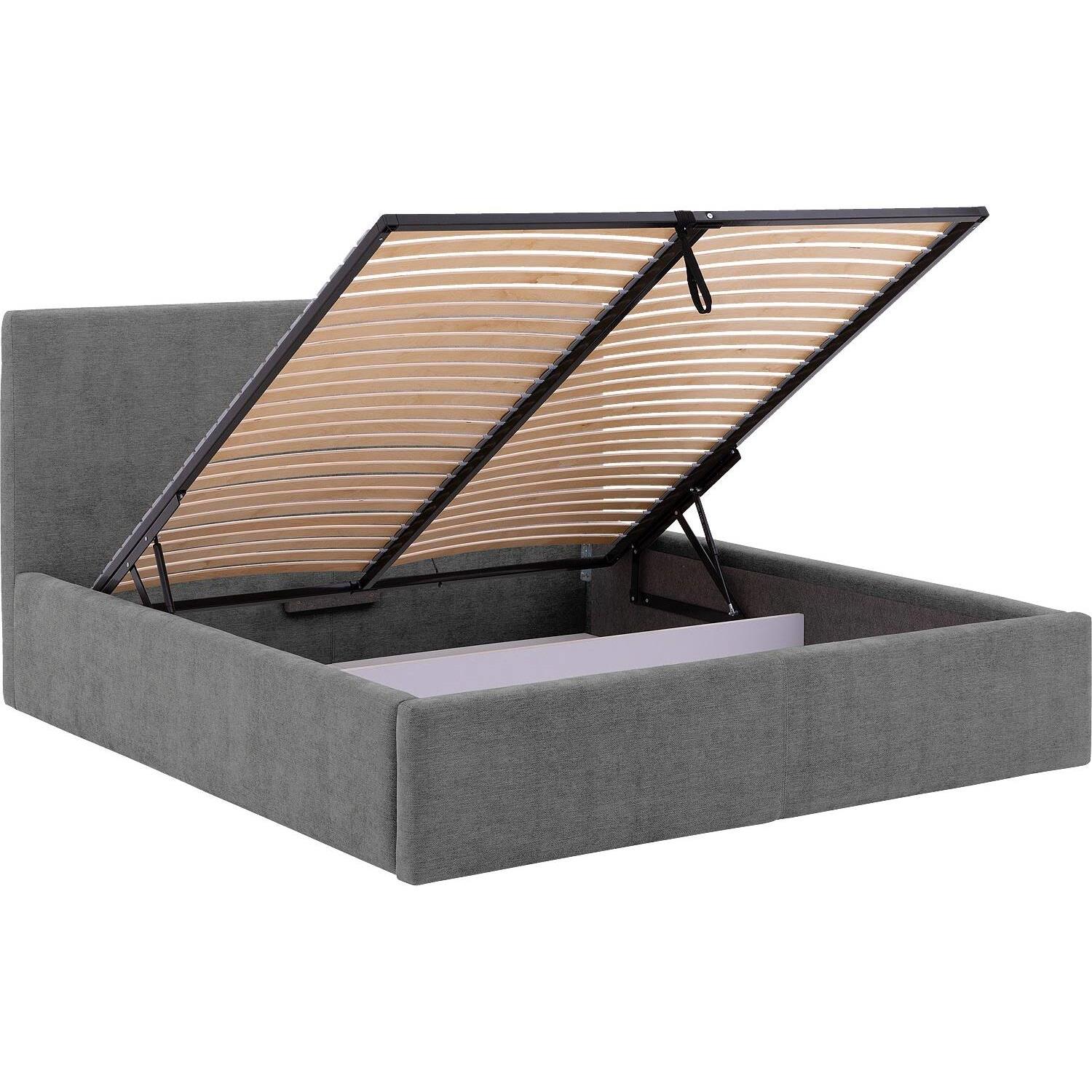 Goossens Bedframe Mysen Storage - 140 x 200 - Stof fijn geweven