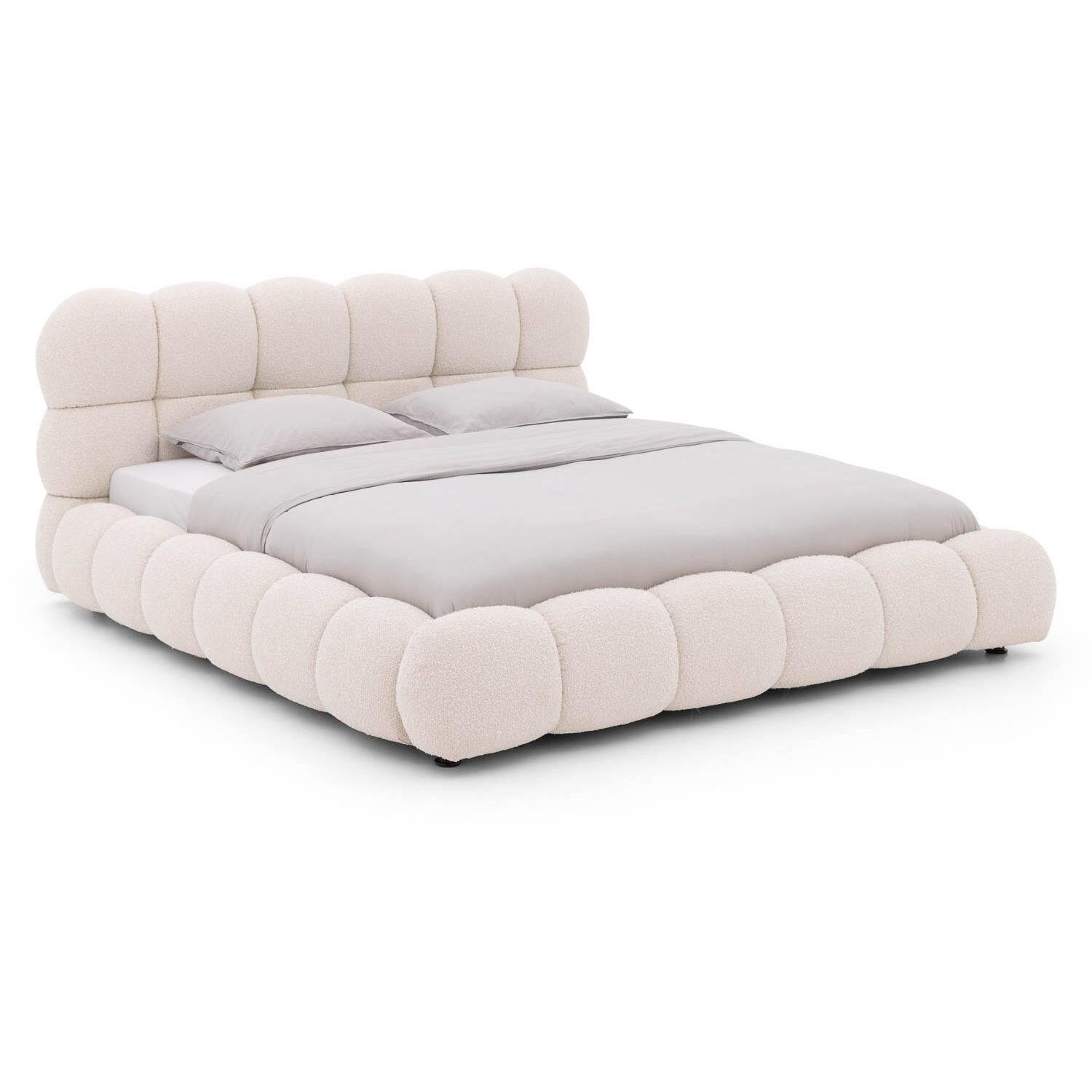 Goossens Gestoffeerd Bedframe Cloud - 160 x 200 - Ahenk 9851 beige -