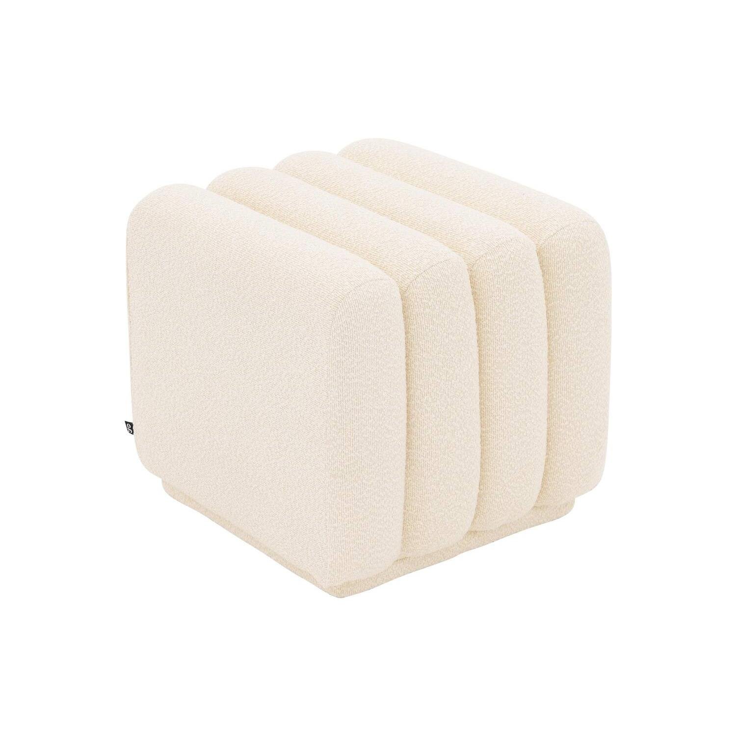 Goossens hocker Leia in boucle ivoor