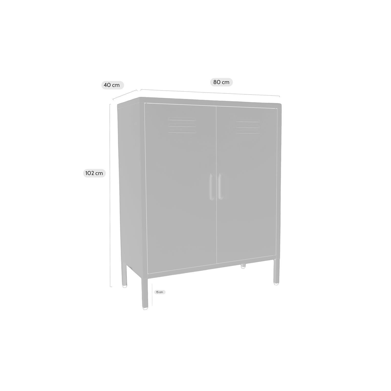 MaximaVida metalen lockerkast Finn olijfgroen – 2 schappen