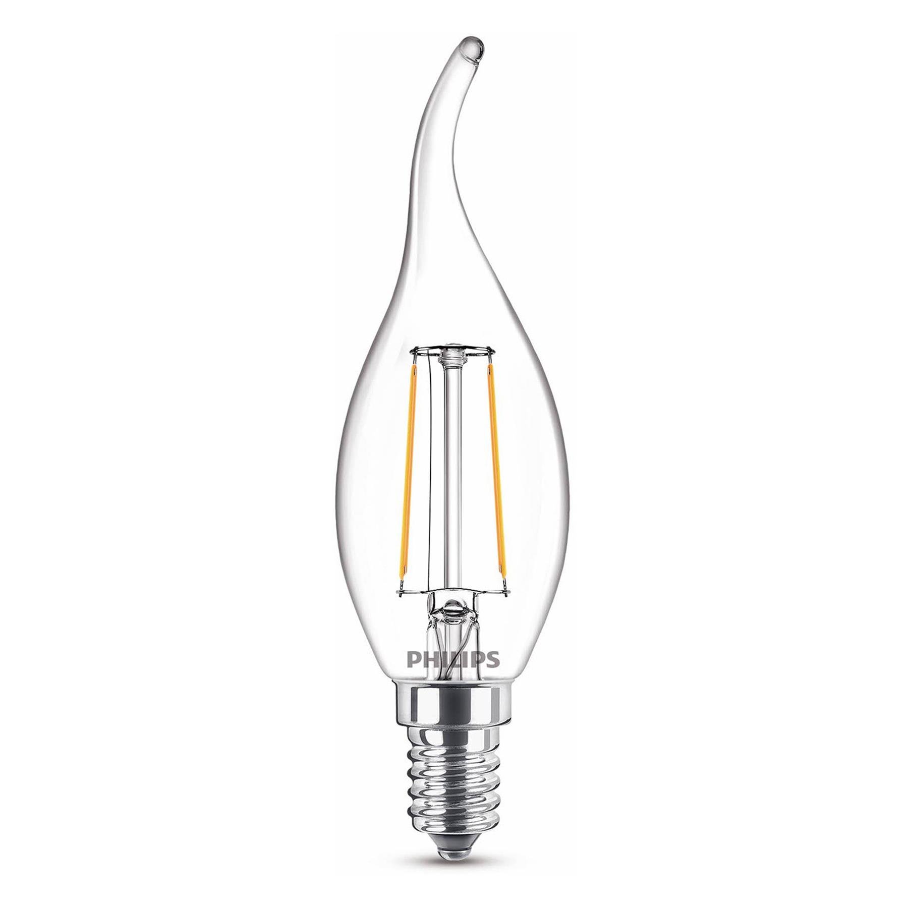Philips LED Tipkaars Transparant - 25 W - E14 - warmwit licht