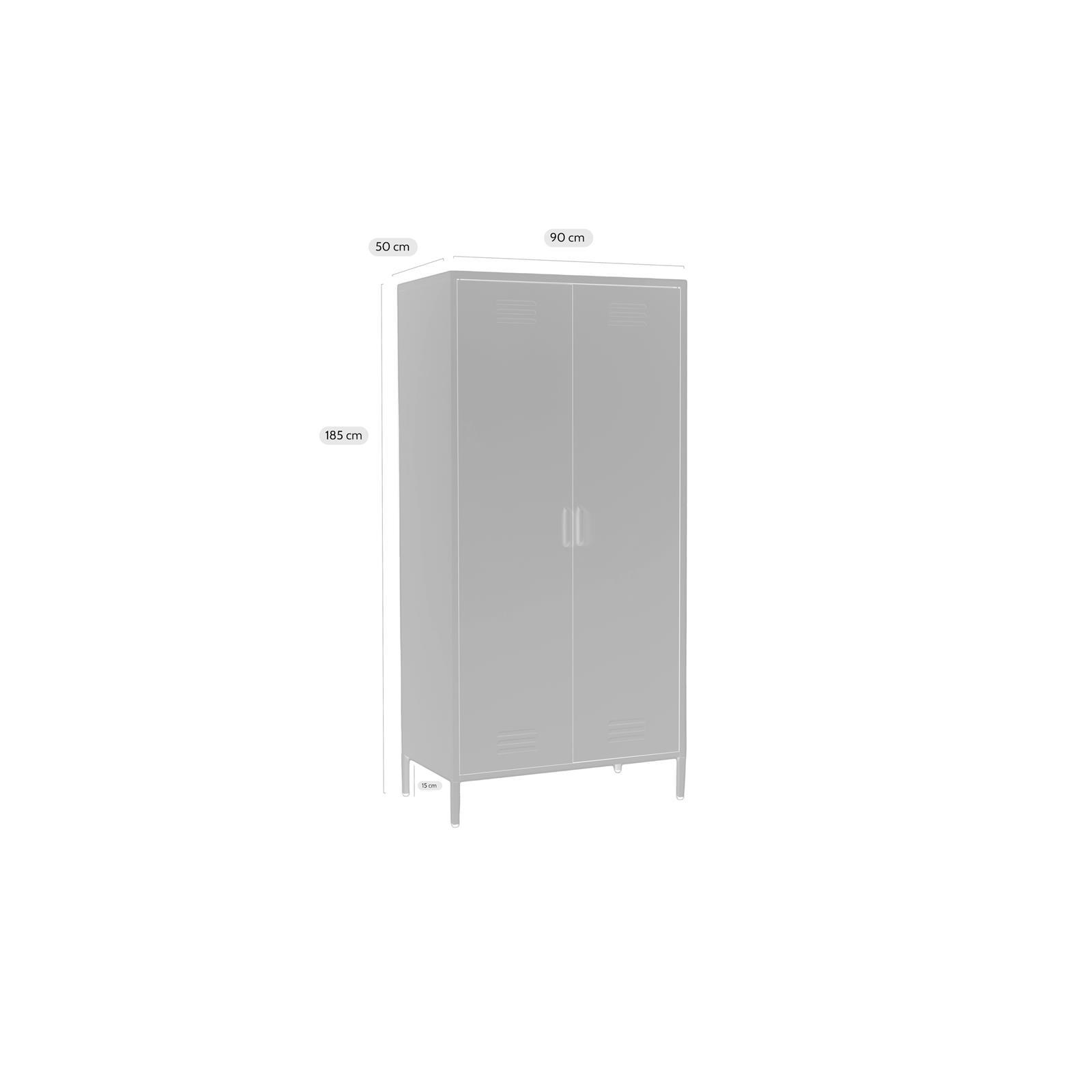 MaximaVida Finn kleding lockerkast met 4 schappen zwart