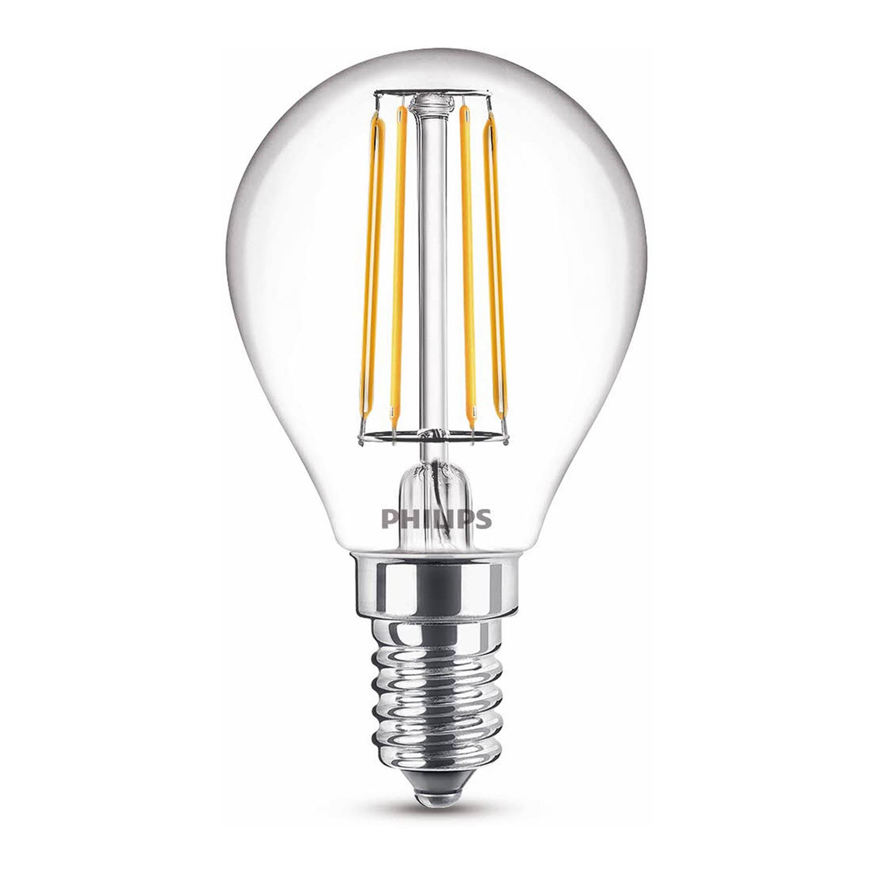 Philips LED Kogellamp Transparant 40W E14 Warm Wit Licht
