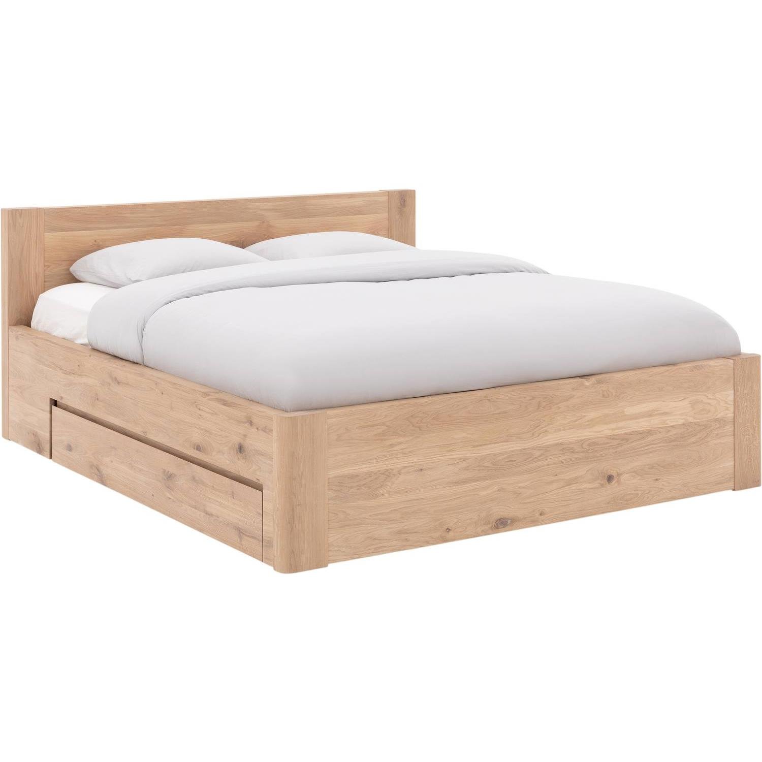 Goossens Bedframe Bibi - 180 x 200 - Eiken wit geolied - Hout