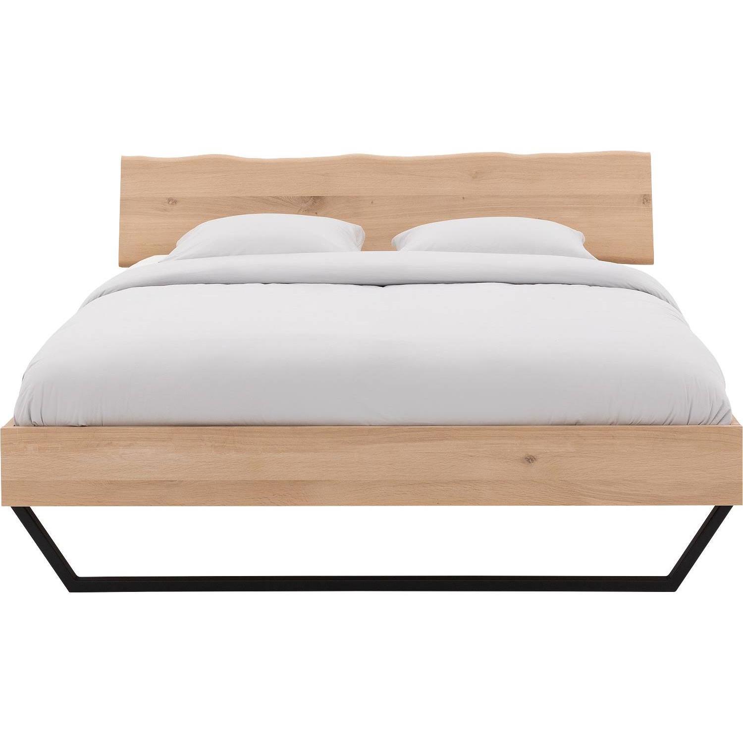 Goossens Bedframe Slade, Bedframe 180 x 210 cm hoofdbord organisch