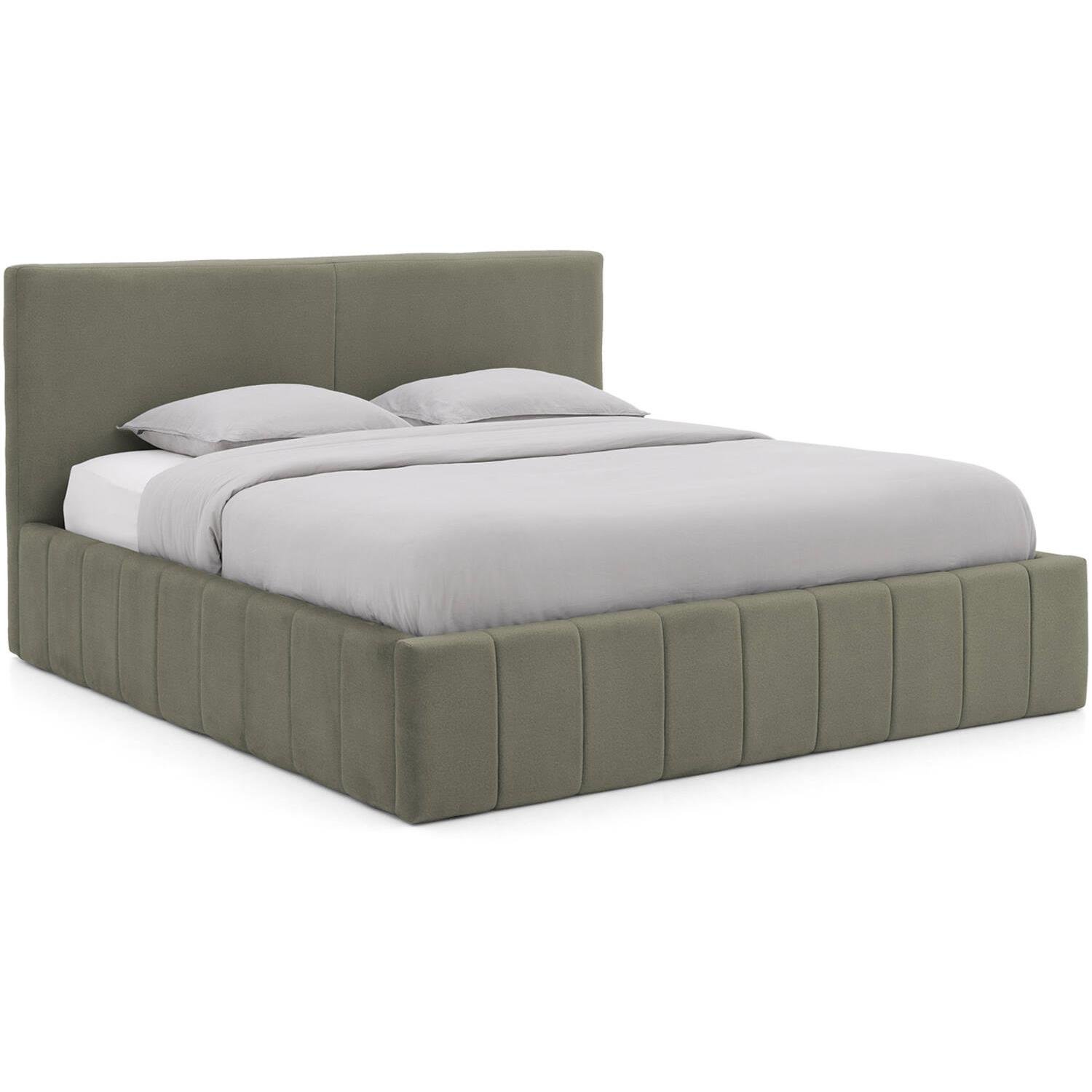 Goossens Bedframe Carte - 140 x 200 - Velours groen 11 - Fluweel