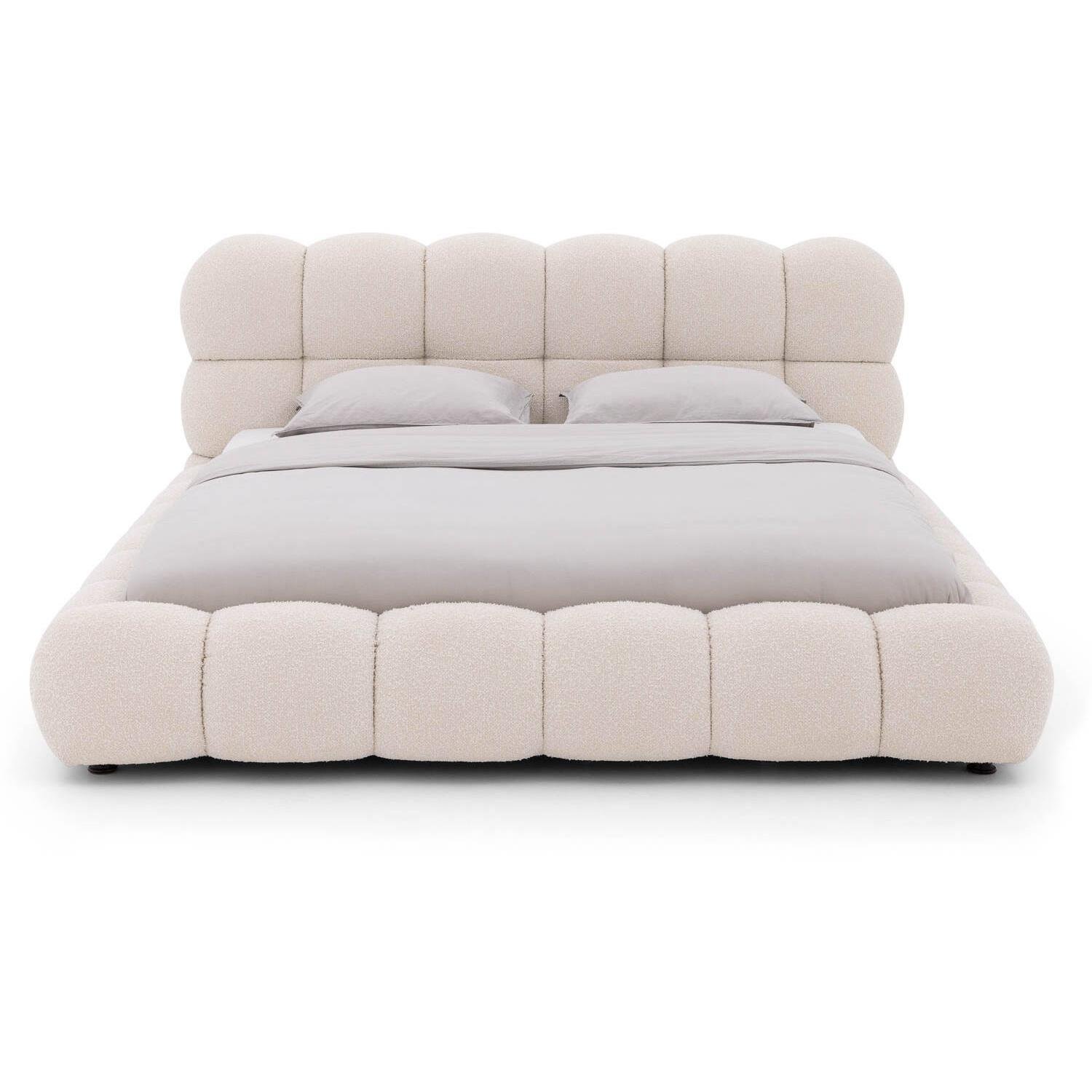 Goossens Gestoffeerd Bedframe Cloud - 160 x 200 - Ahenk 9851 beige -