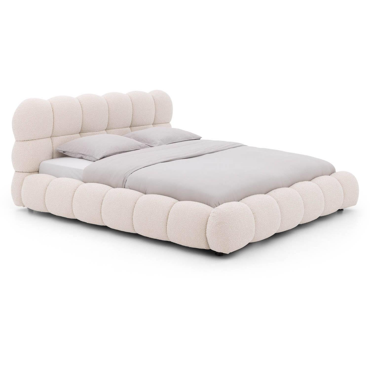 Goossens Gestoffeerd Bedframe Cloud - 160 x 200 - Ahenk 9851 beige -