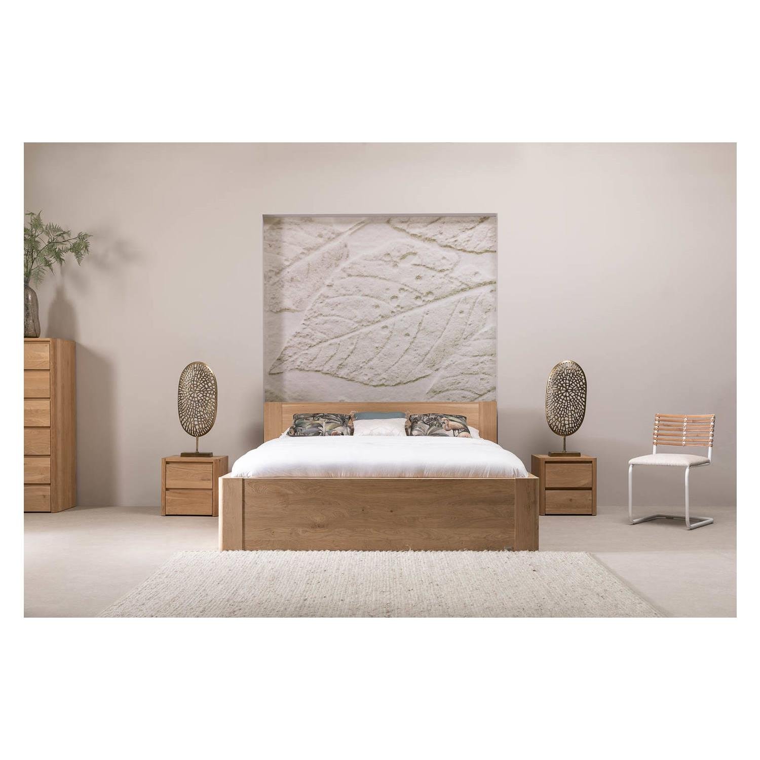 Goossens Bedframe Bibi - 160 x 200 - Eiken naturel - Hout