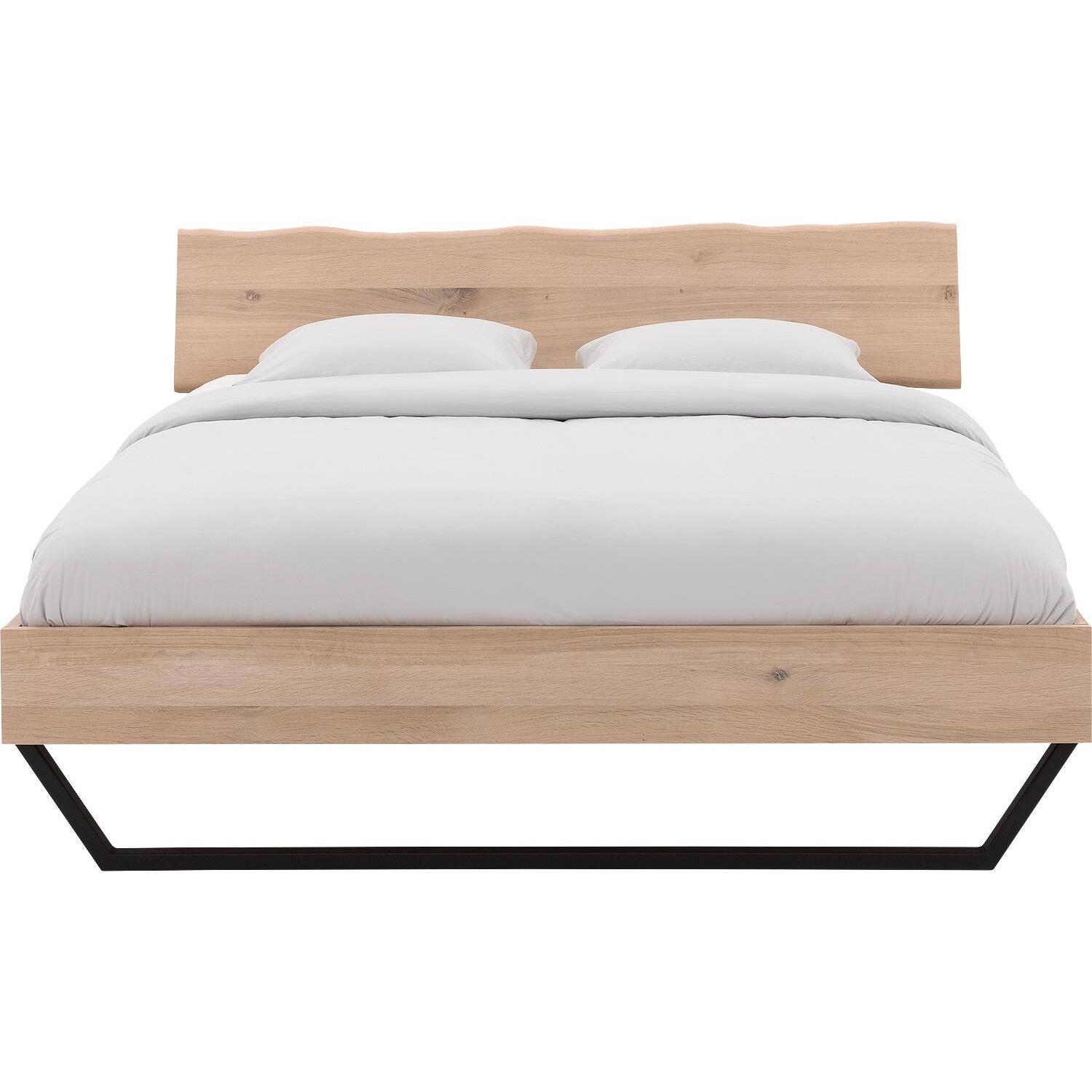 Goossens Bedframe Slade, Bedframe 140 x 210 cm hoofdbord organisch