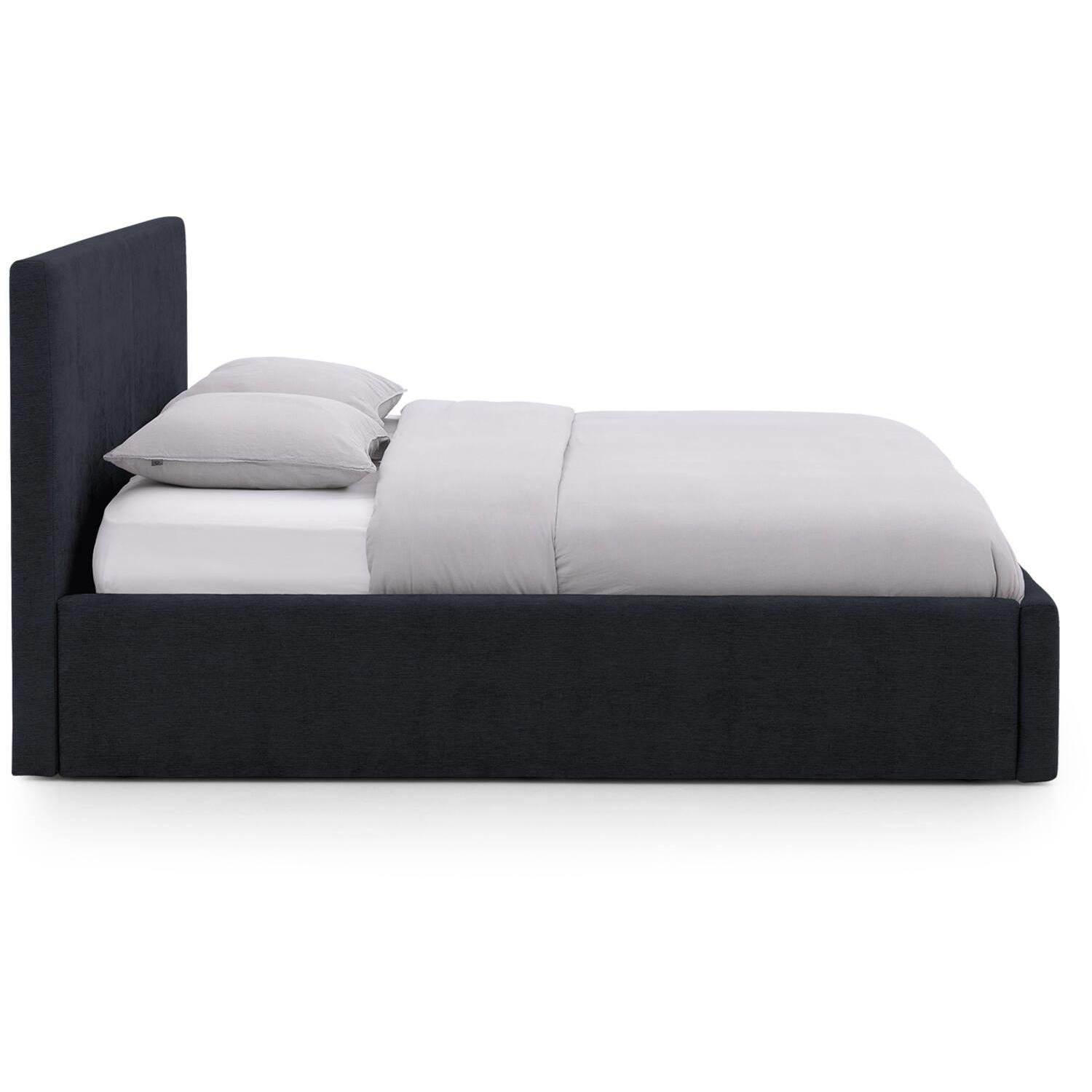 Goossens Bedframe Mysen Storage - 140 x 200 - Stof fijn geweven donker