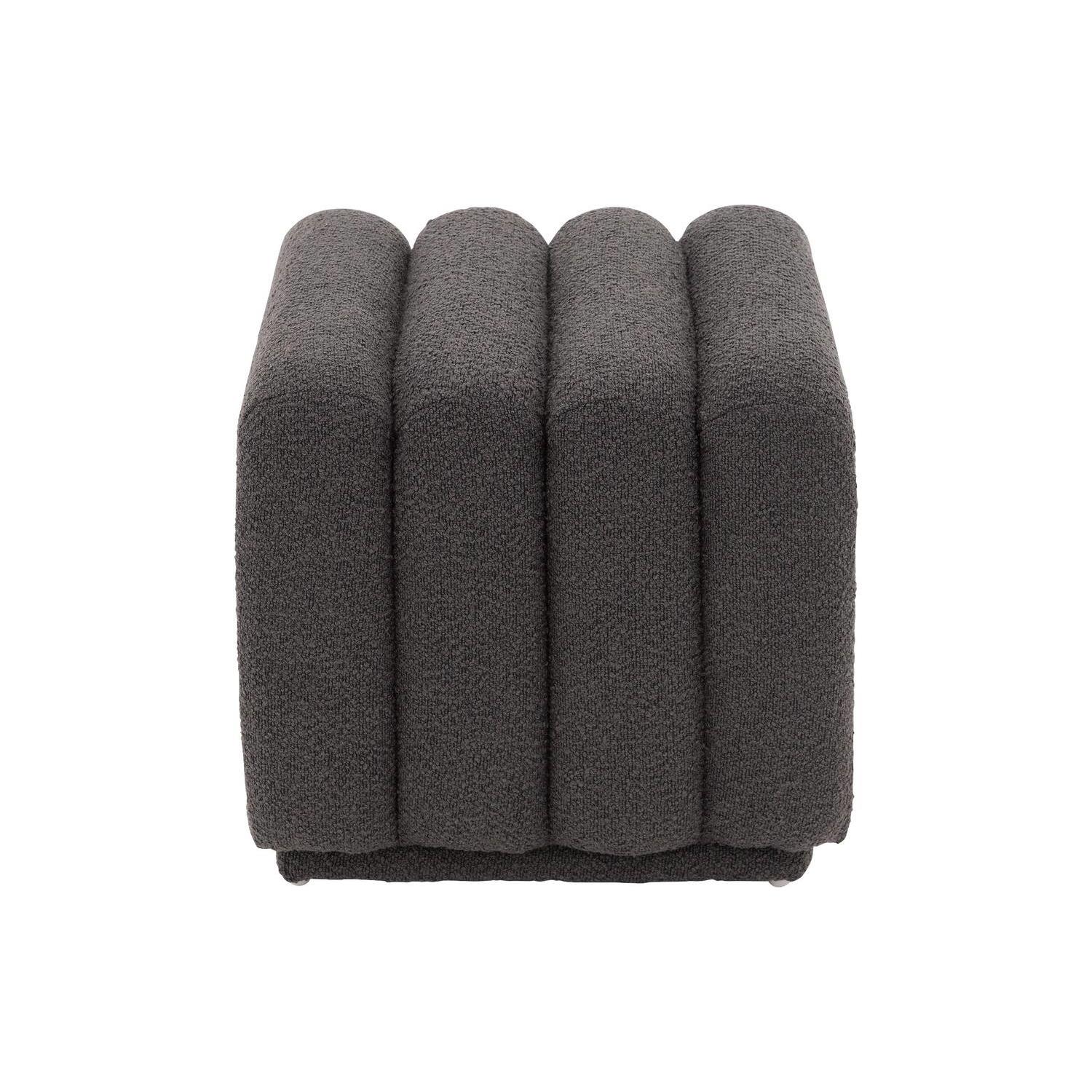 Goossens hocker Leia in boucle antraciet