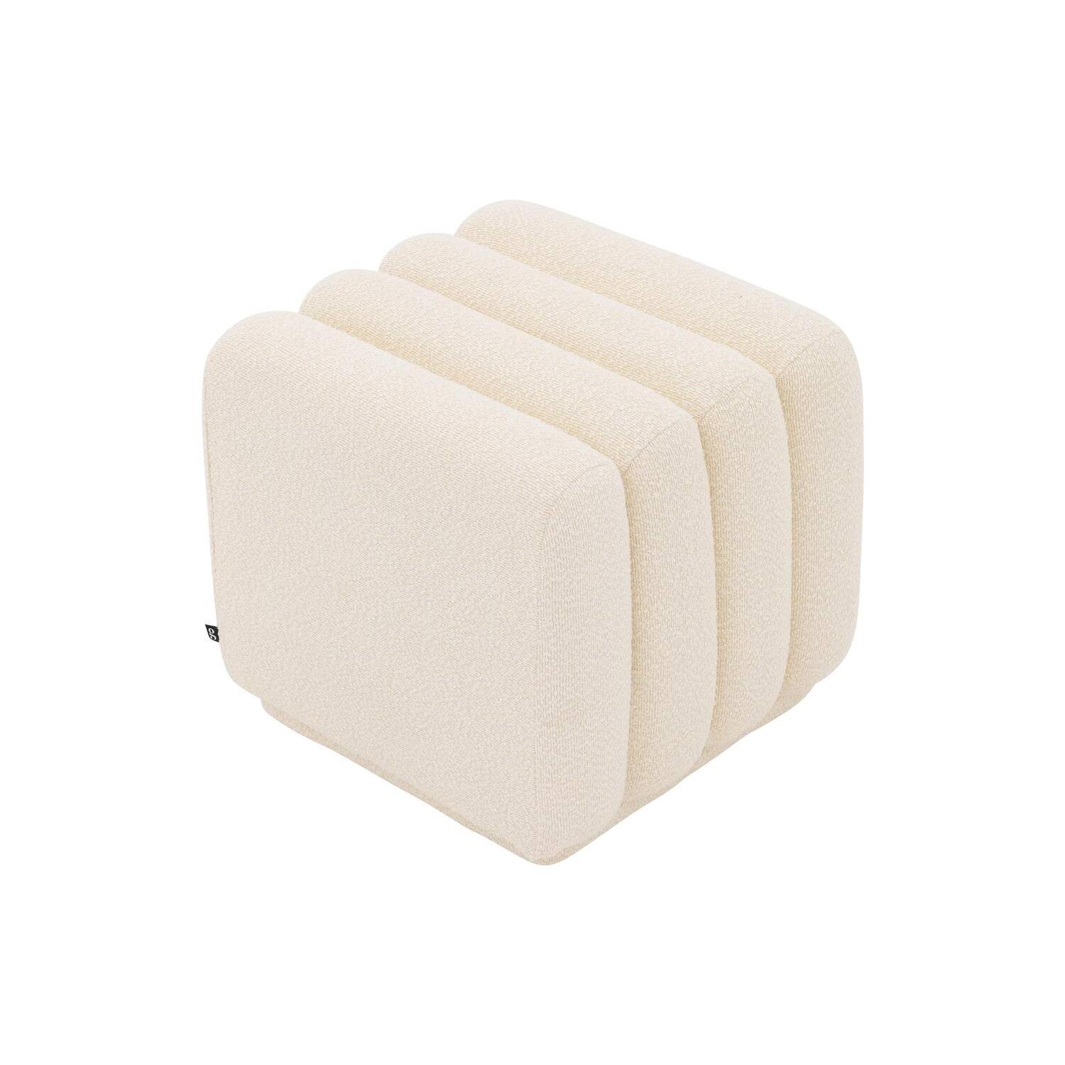 Goossens hocker Leia in boucle ivoor