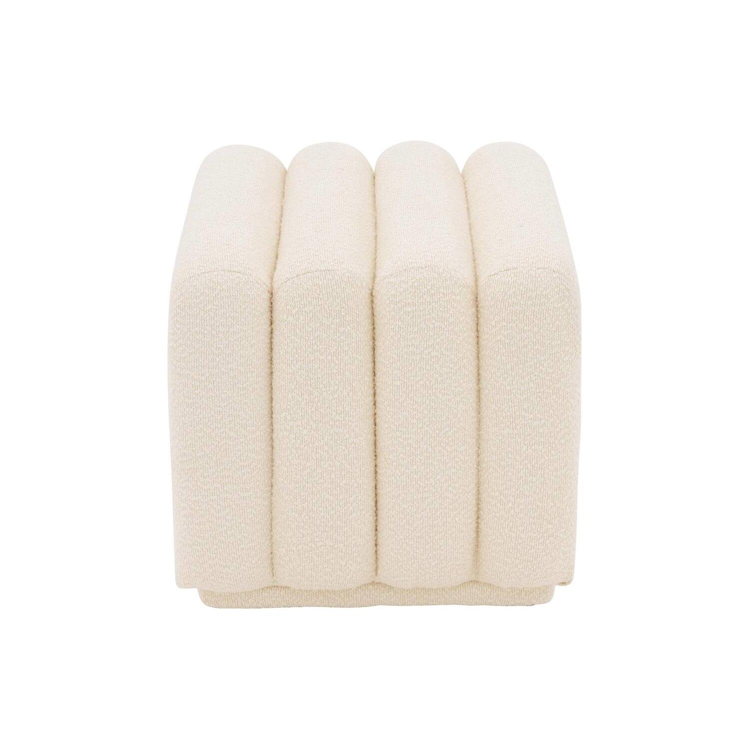 Goossens hocker Leia in boucle ivoor