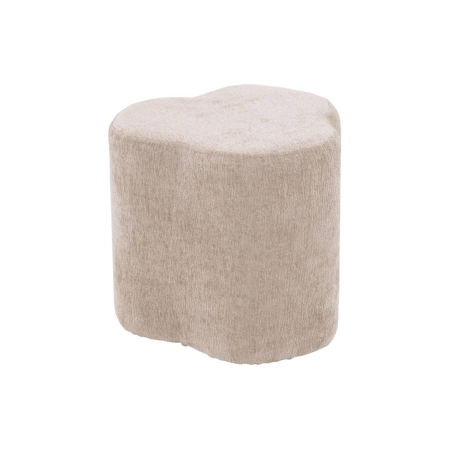 Goossens poef Anneli in velours beige