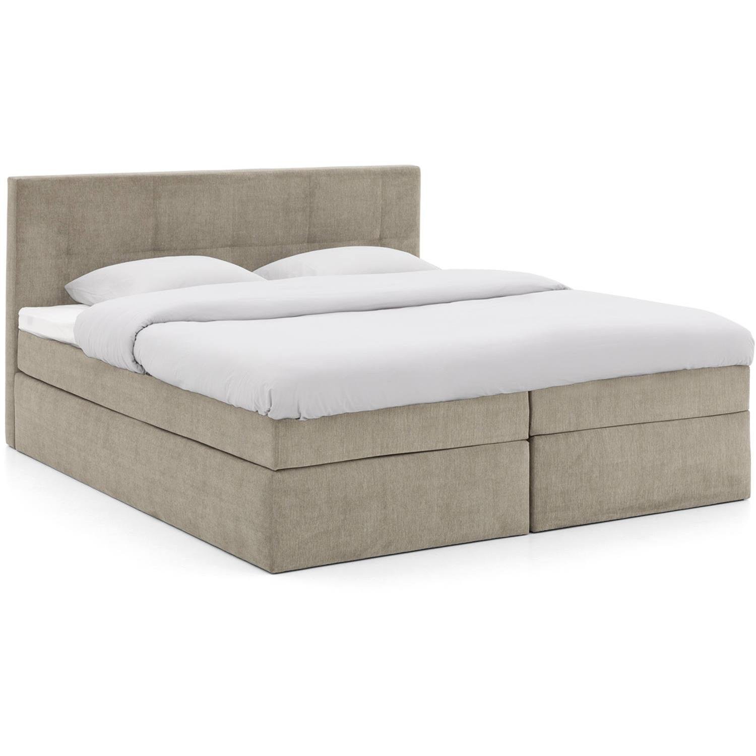 Goossens Boxspring Rud - bruin - 160 x 211 cm cm