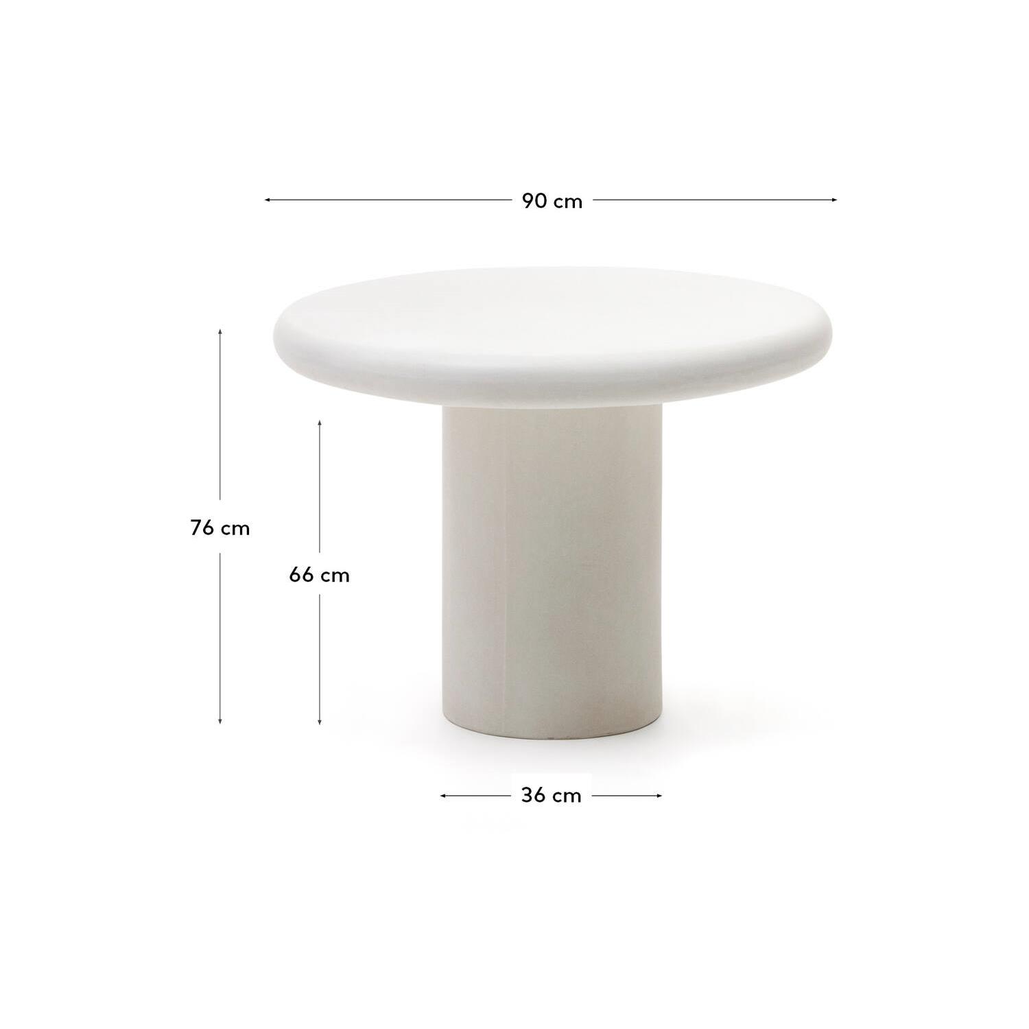 Kave Home Tafels Addaia in Cement white