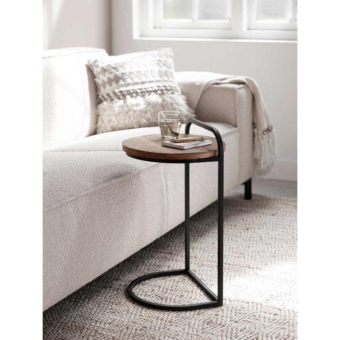 DTP Home Laptop table Soho TEAKWOOD,60xØ35 cm, recycled teakwood top