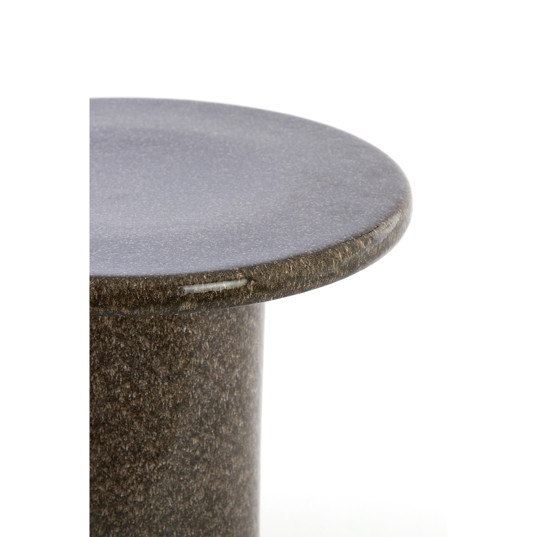 Light&living Bijzettafel Ø40,5x35,5 cm TUDO keramiek donker bruin