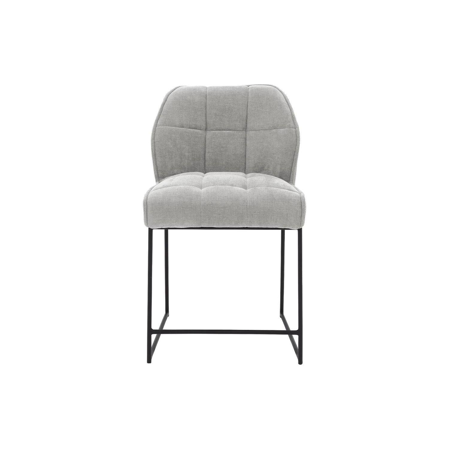 Goossens Counterstoel Ronnie, Counterstoel, zithoogte 65 cm - grijs