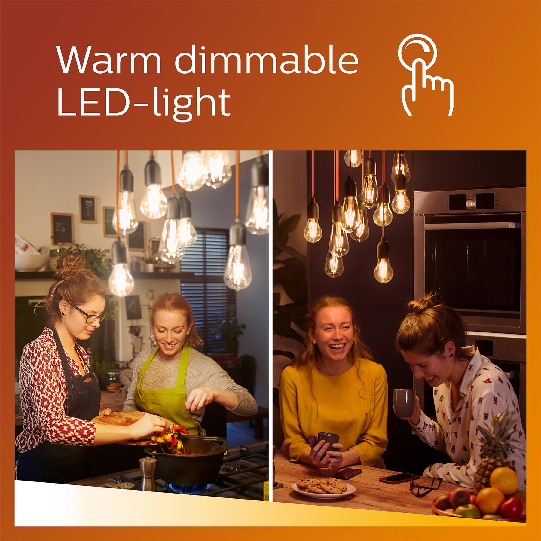 Philips LED Lamp Transparant - 60 W - E27 - Dimbaar warmwit Licht