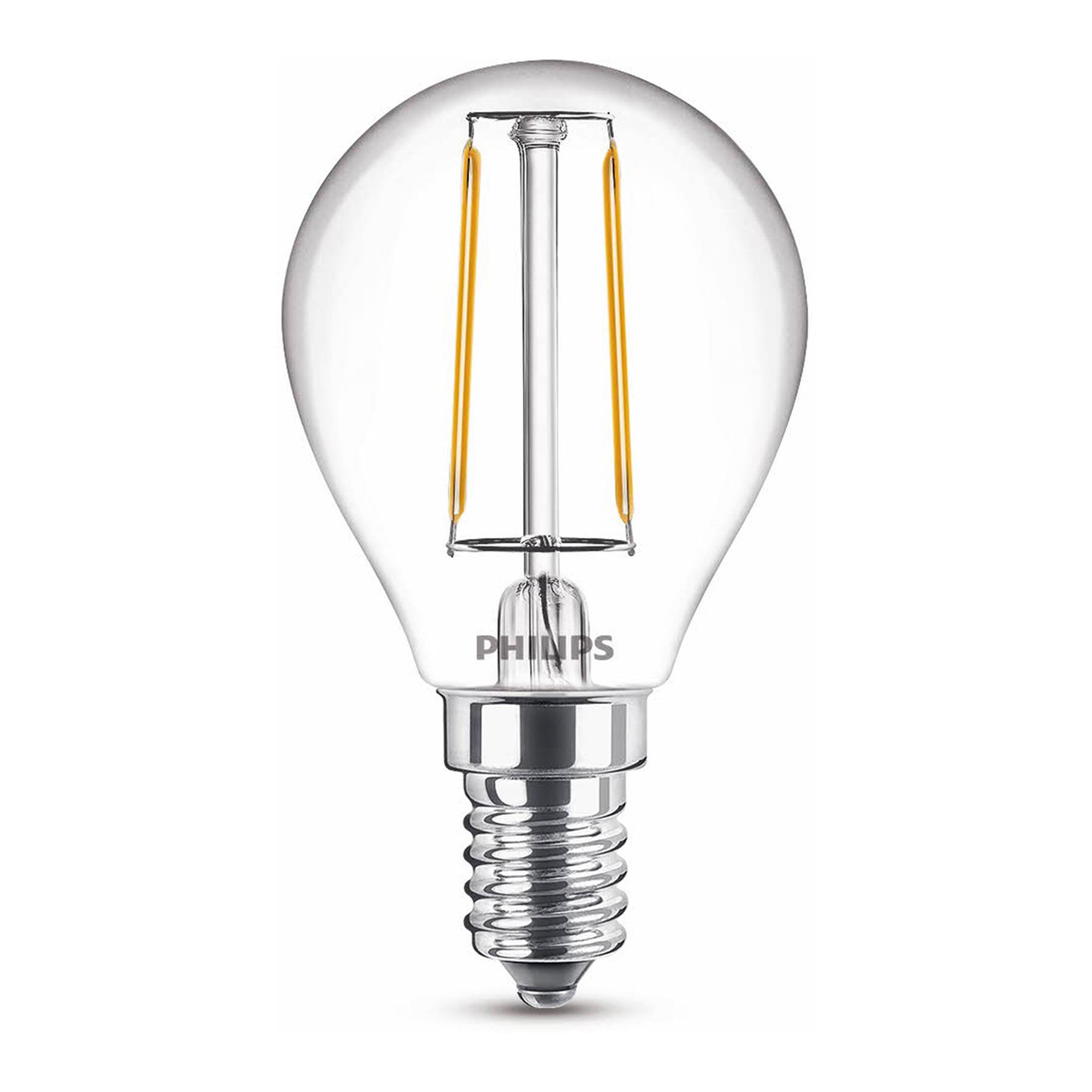 Philips LED Kogellamp Transparant - 25 W - E14 - warmwit licht