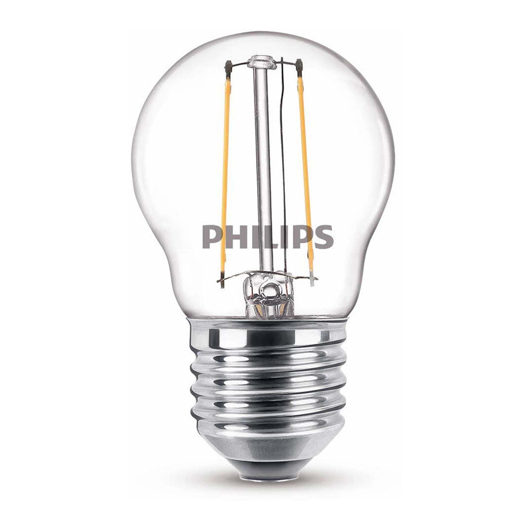 Philips LED Kogellamp Transparant - 15 W - E27 - warmwit licht