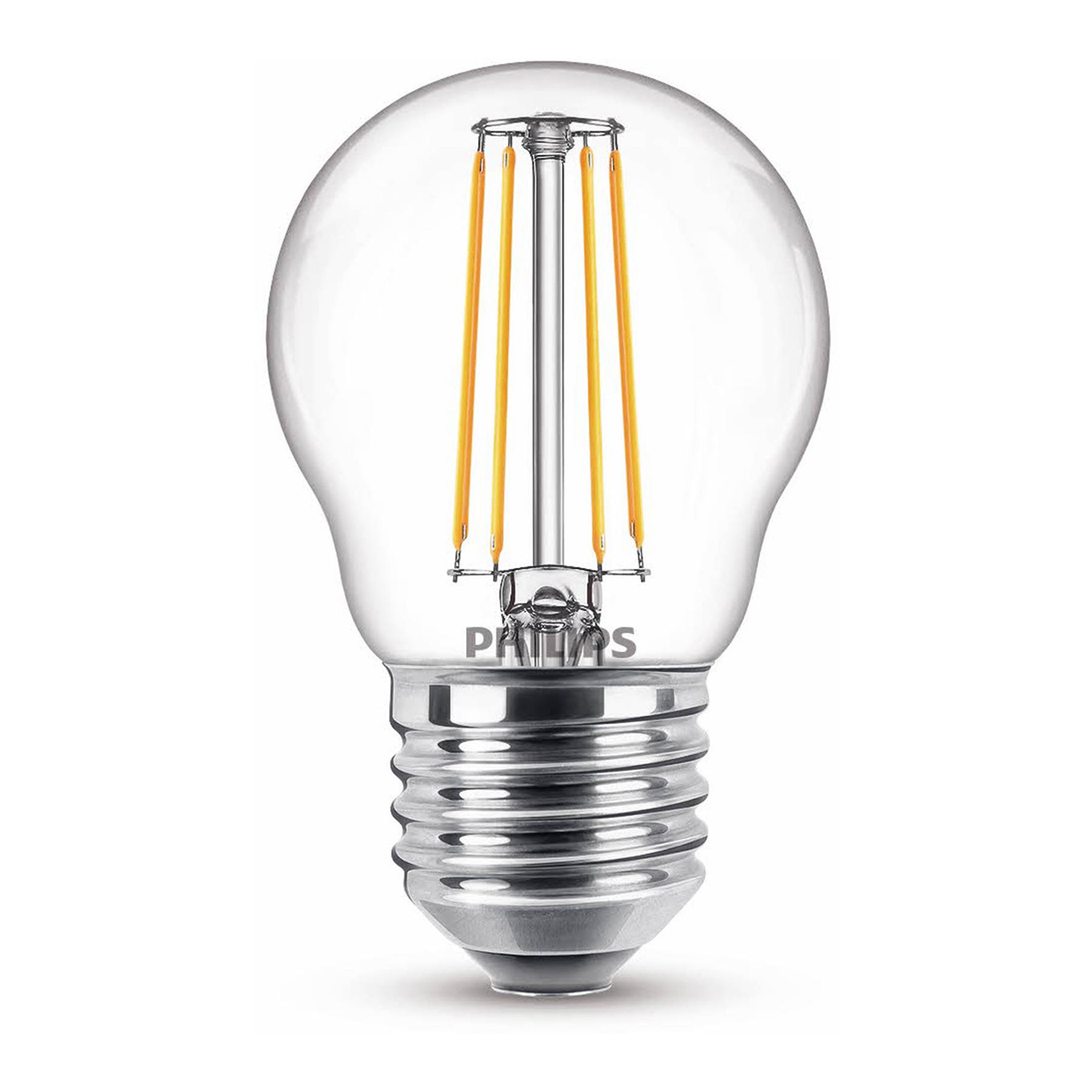 Philips LED Kogellamp Transparant - 40 W - E27 - warmwit licht
