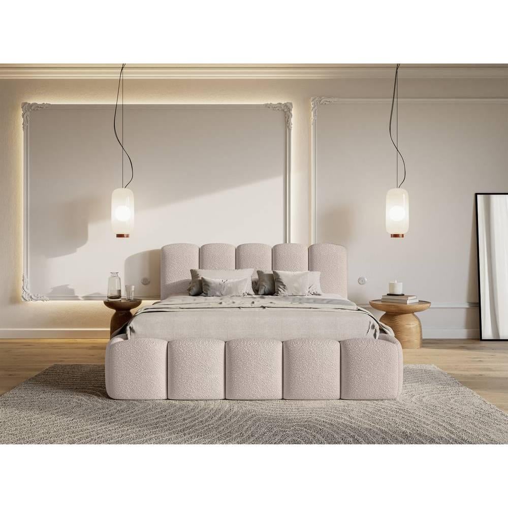 NADUVI Collection Bedframe Chloe bouclé met opbergvak