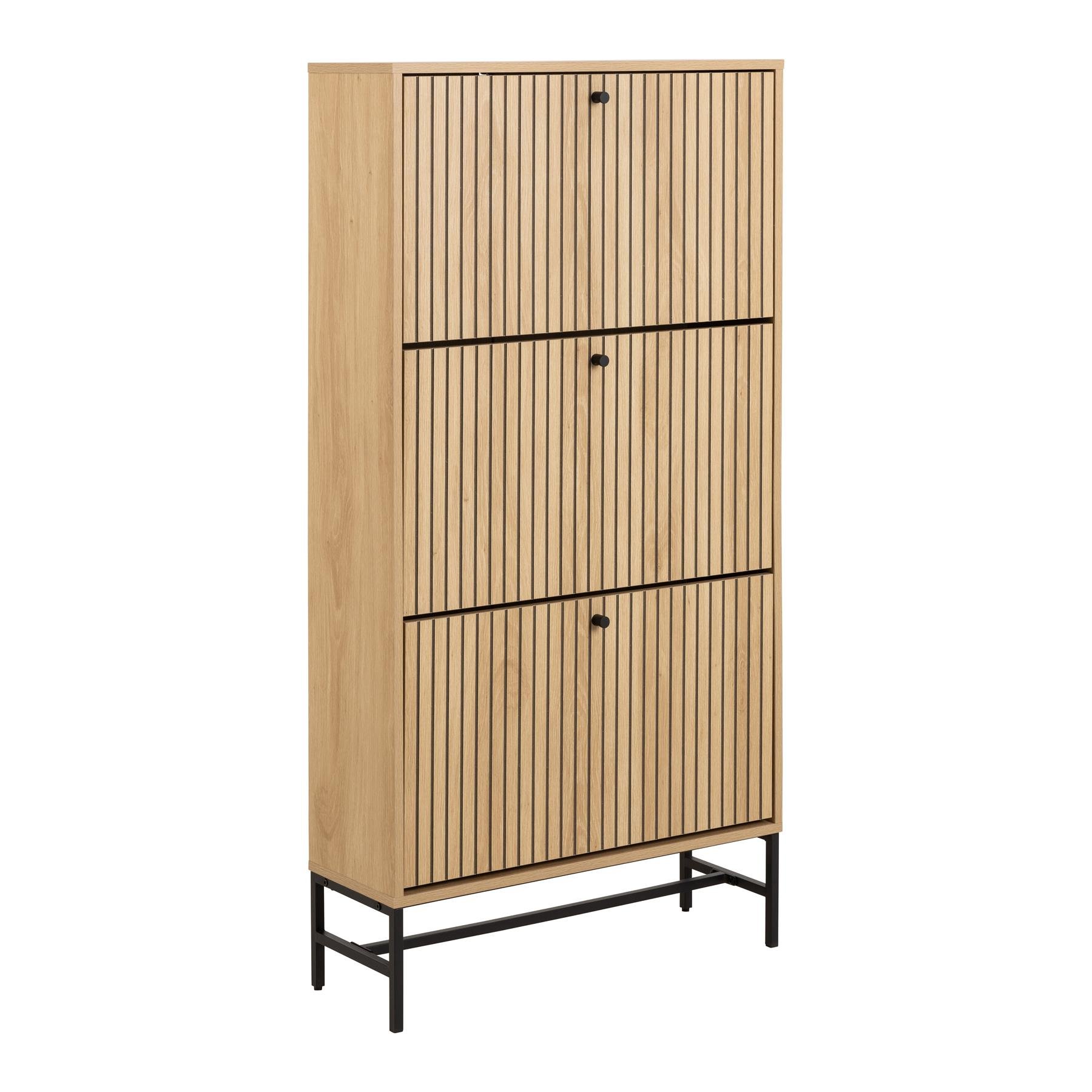 by fonQ Lamina Schoenenkast - 3 Lades - Eiken