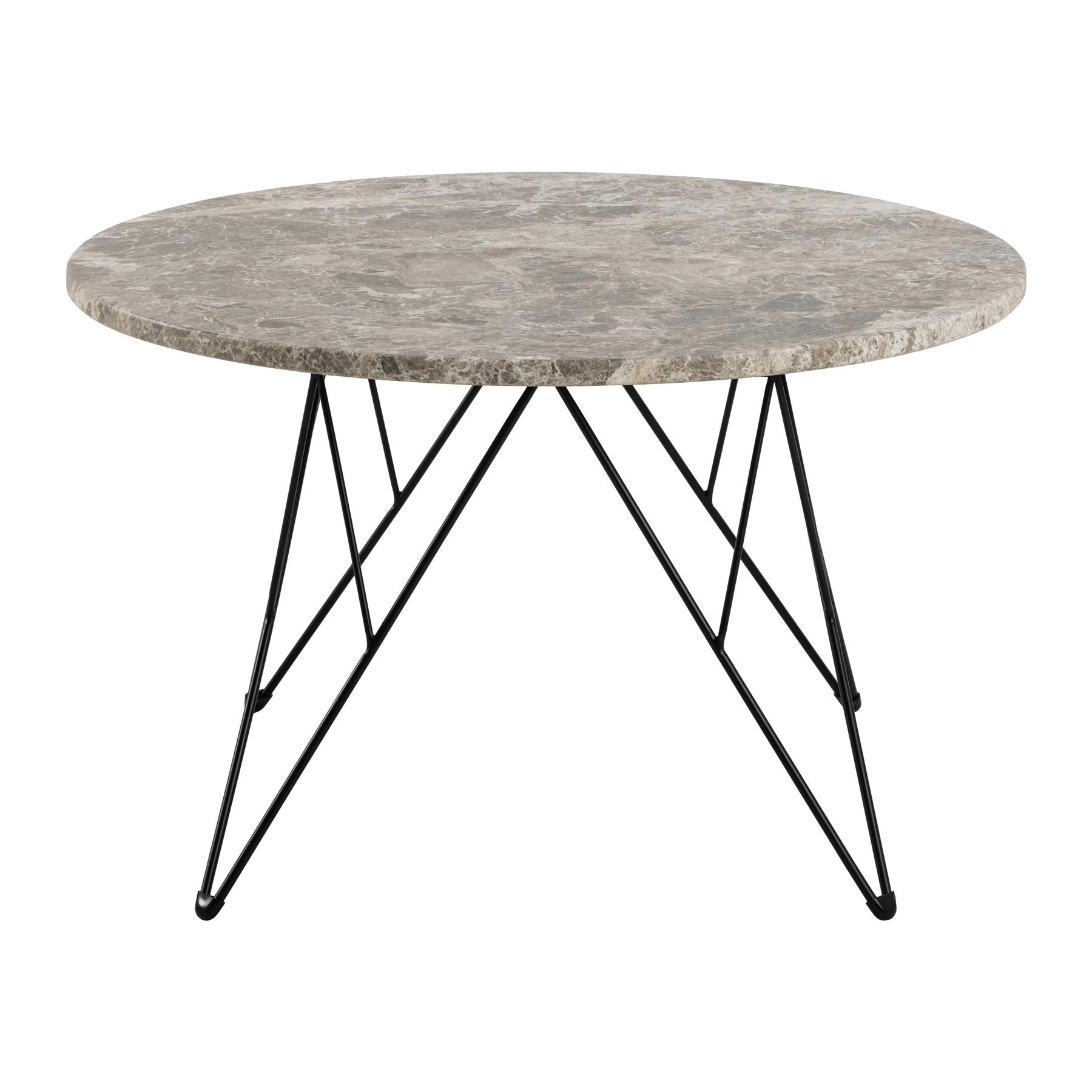 by fonQ Webby Salontafel Ø 80 cm - Grijs / Zwart