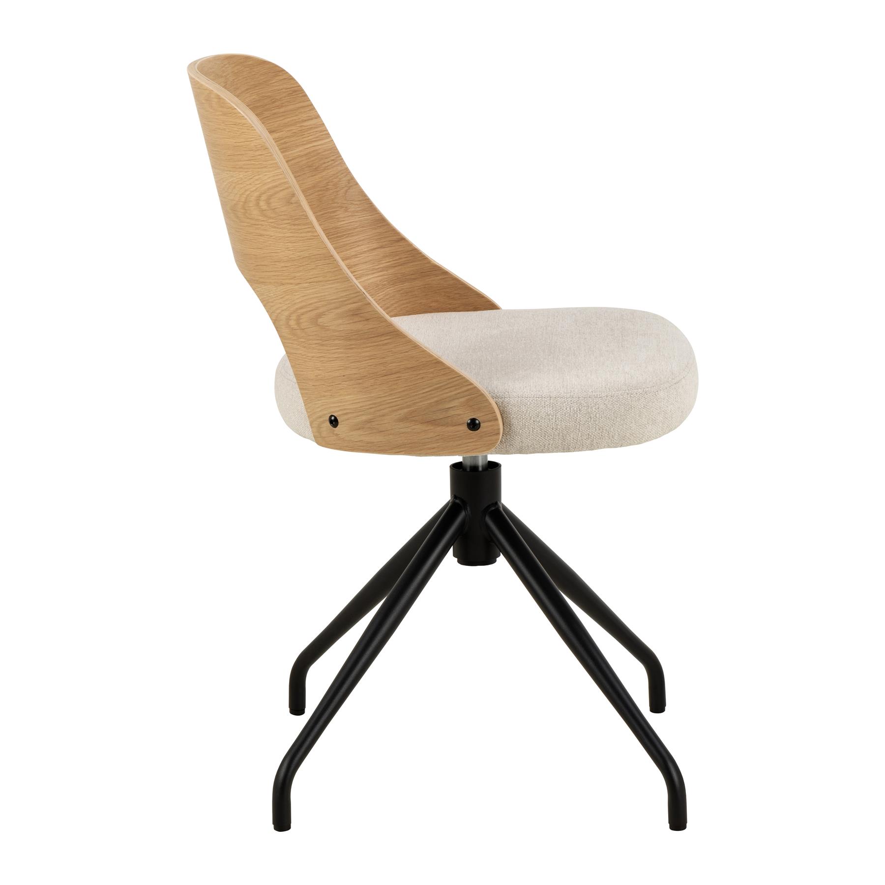 by fonQ Kaja Eetkamerstoel - Draaibaar - Beige