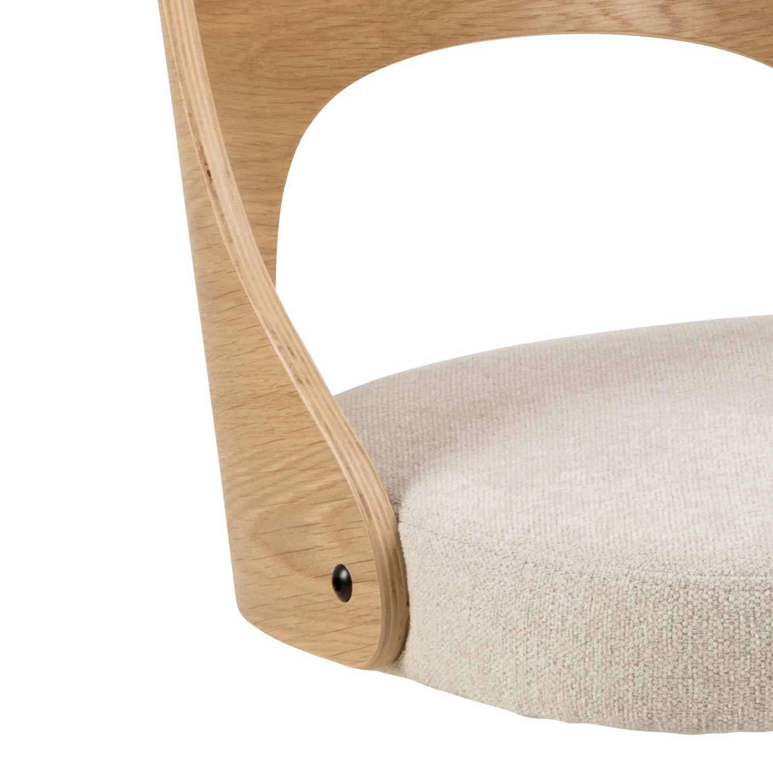 by fonQ Kaja Eetkamerstoel - Draaibaar - Beige