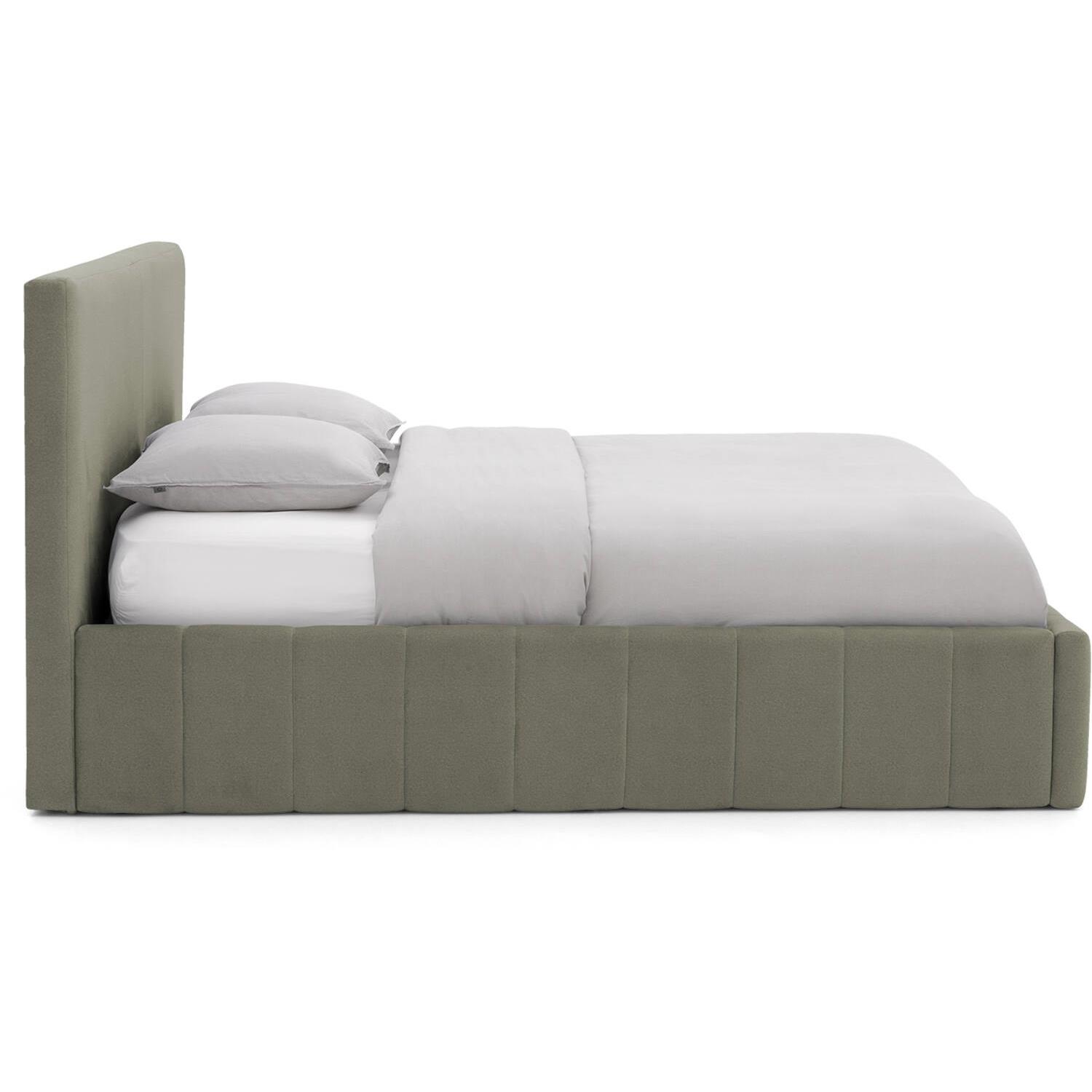 Goossens Bedframe Carte - 140 x 200 - Velours groen 11 - Fluweel