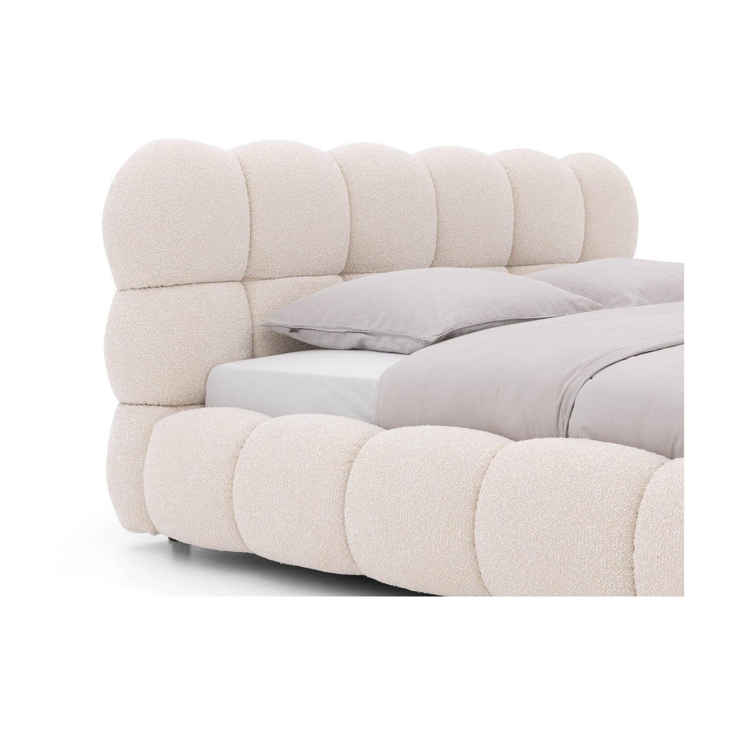 Goossens Gestoffeerd Bedframe Cloud - 160 x 200 - Ahenk 9851 beige -