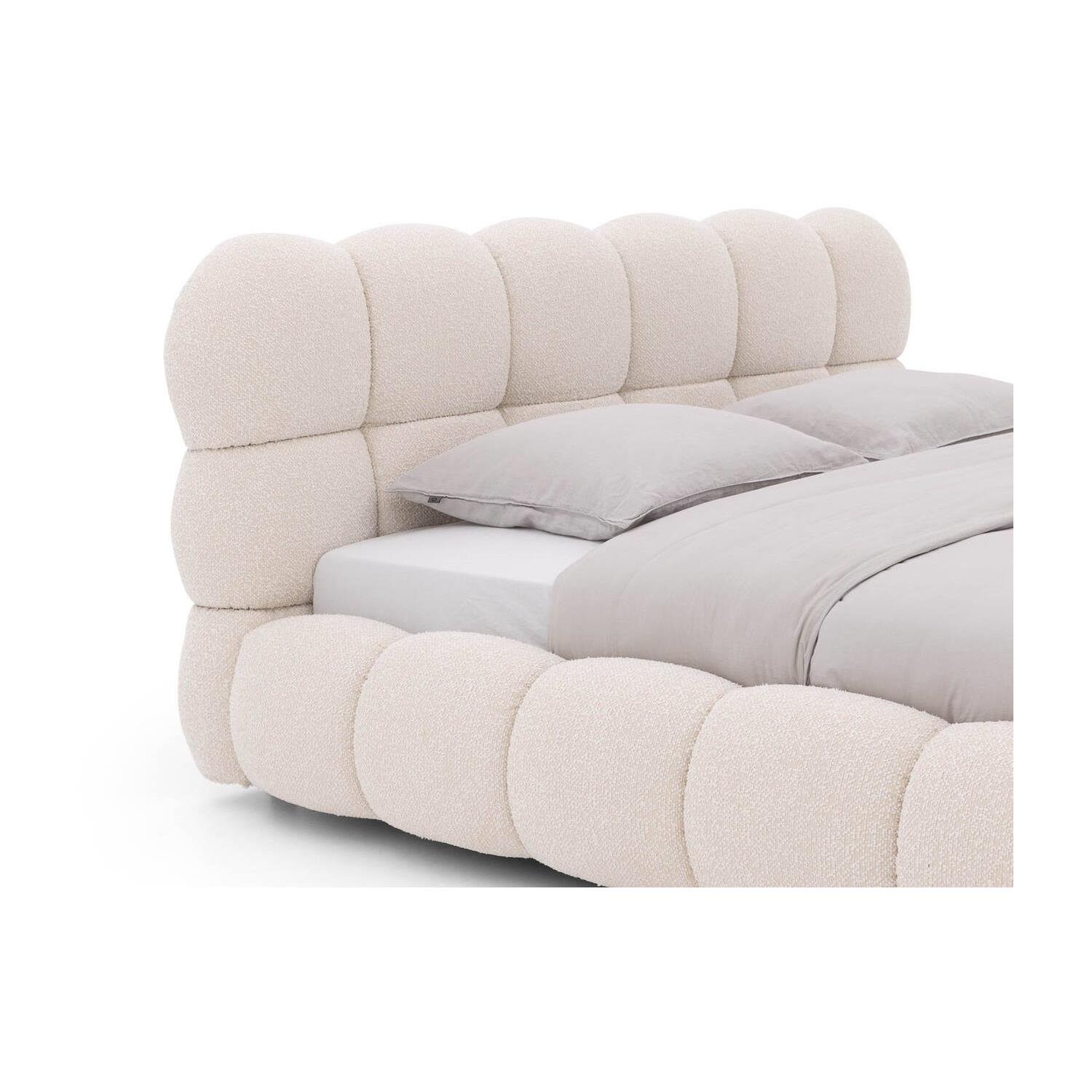 Goossens Gestoffeerd Bedframe Cloud - 160 x 200 - Ahenk 9851 beige -